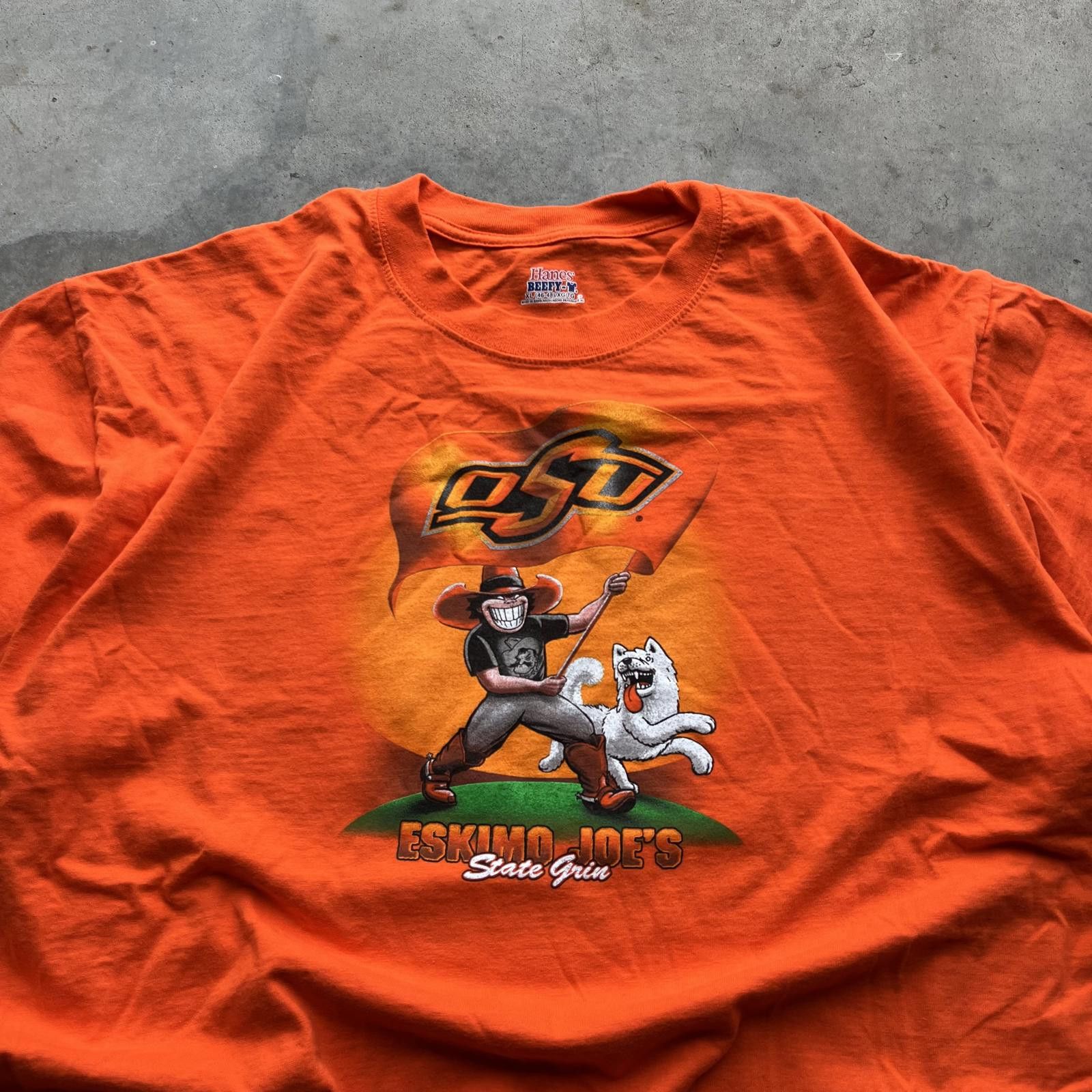 Hanes × Vintage Vintage Y2K Oklahoma State University OSU Eskimo Joe’s Shirt Size US XL / EU 56 / 4 - 4 Thumbnail