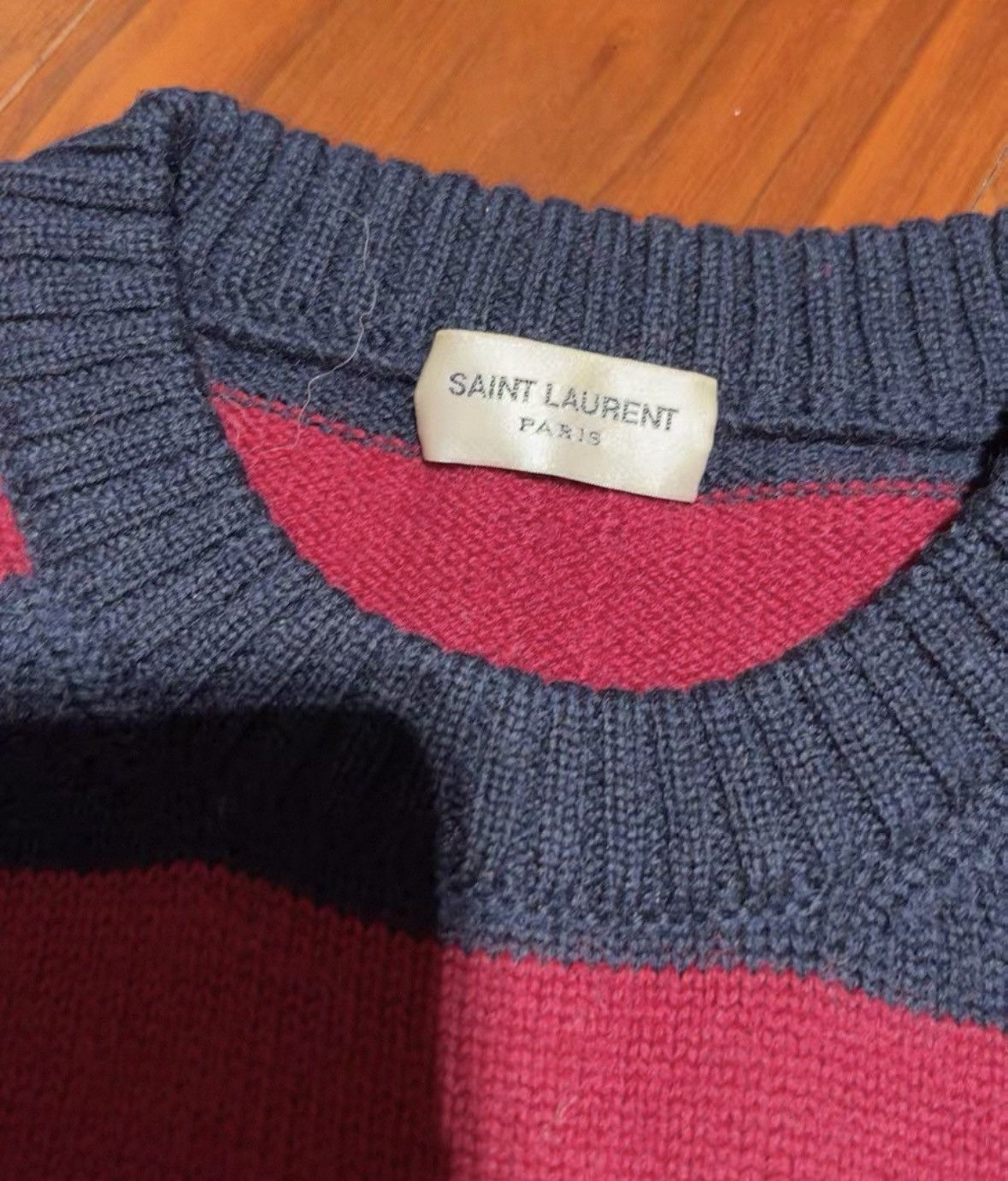 Saint Laurent Paris Saint Laurent Paris Black and red striped sweater-2505 Size US S / EU 44-46 / 1 - 2 Thumbnail