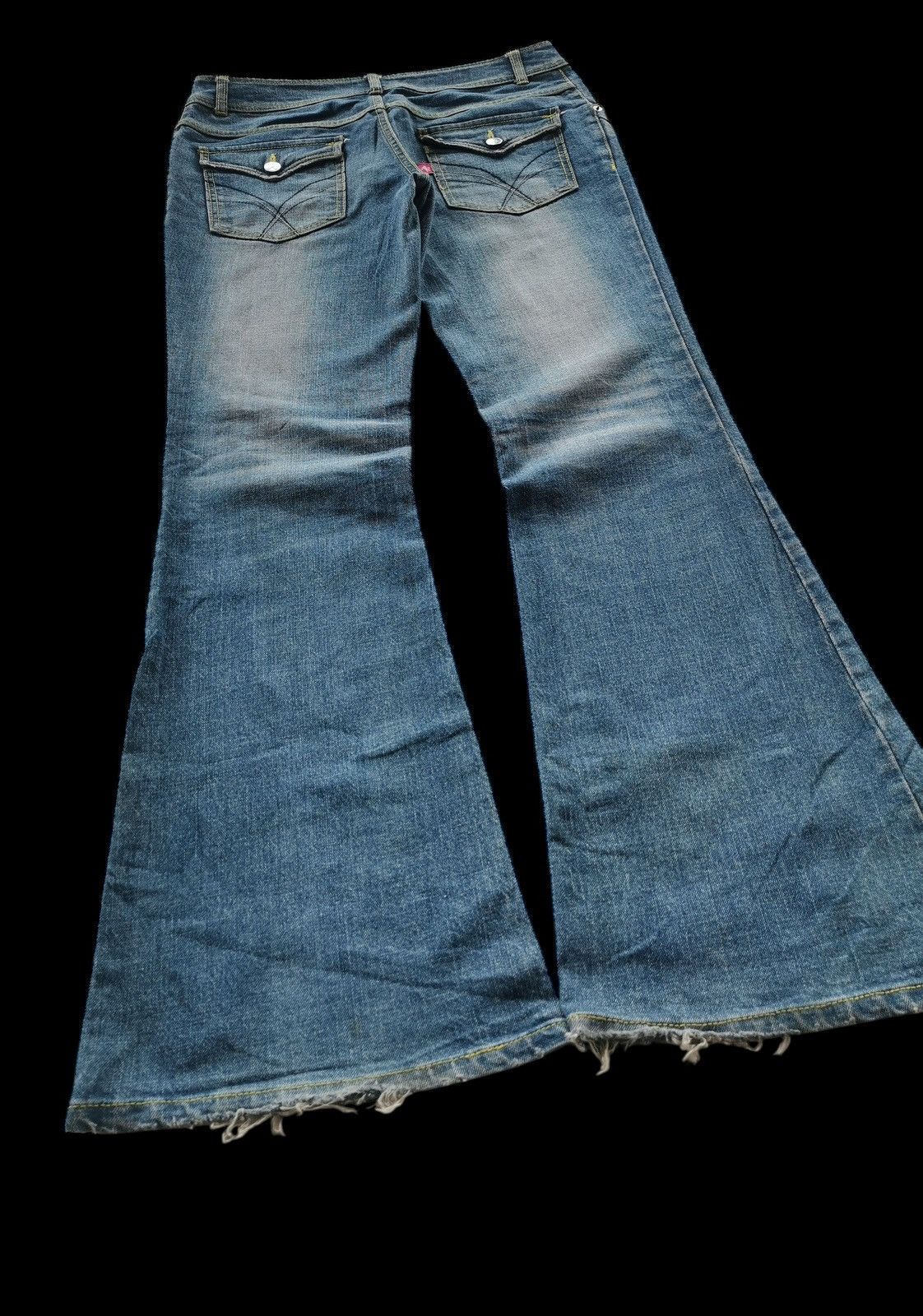 Japanese Brand Y2K Twisted Flare Bootcuts IL Basis Jeans Size 31" - 4 Thumbnail
