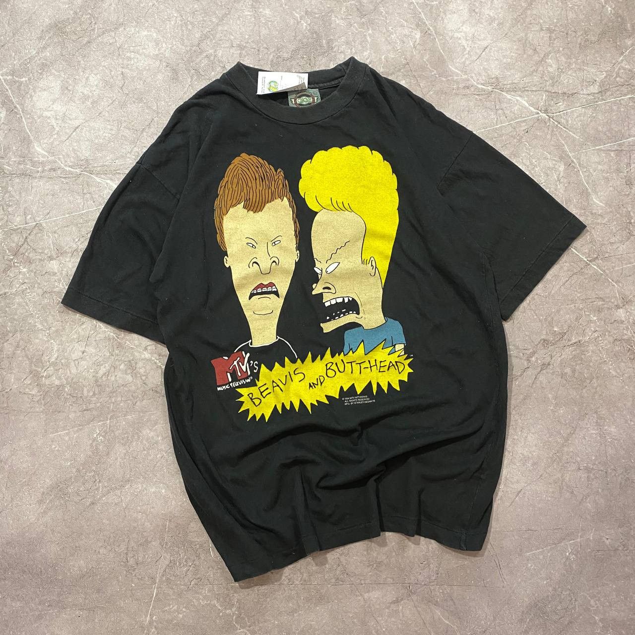 Rare! Beavis and Butt-Head 1994 MTV Vintage Tee Big Logo