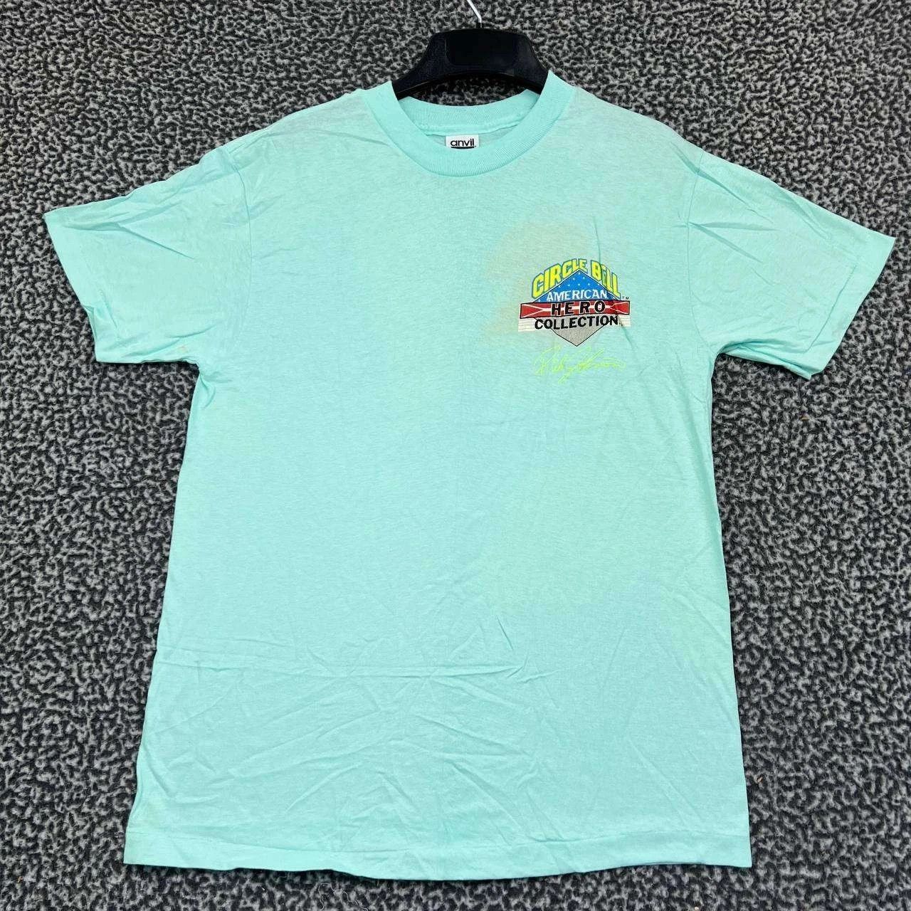 Anvil Vintage Circle Bell Shirt Men Medium Blue Anvil Short Sleeve Size US M / EU 48-50 / 2 - 1 Thumbnail