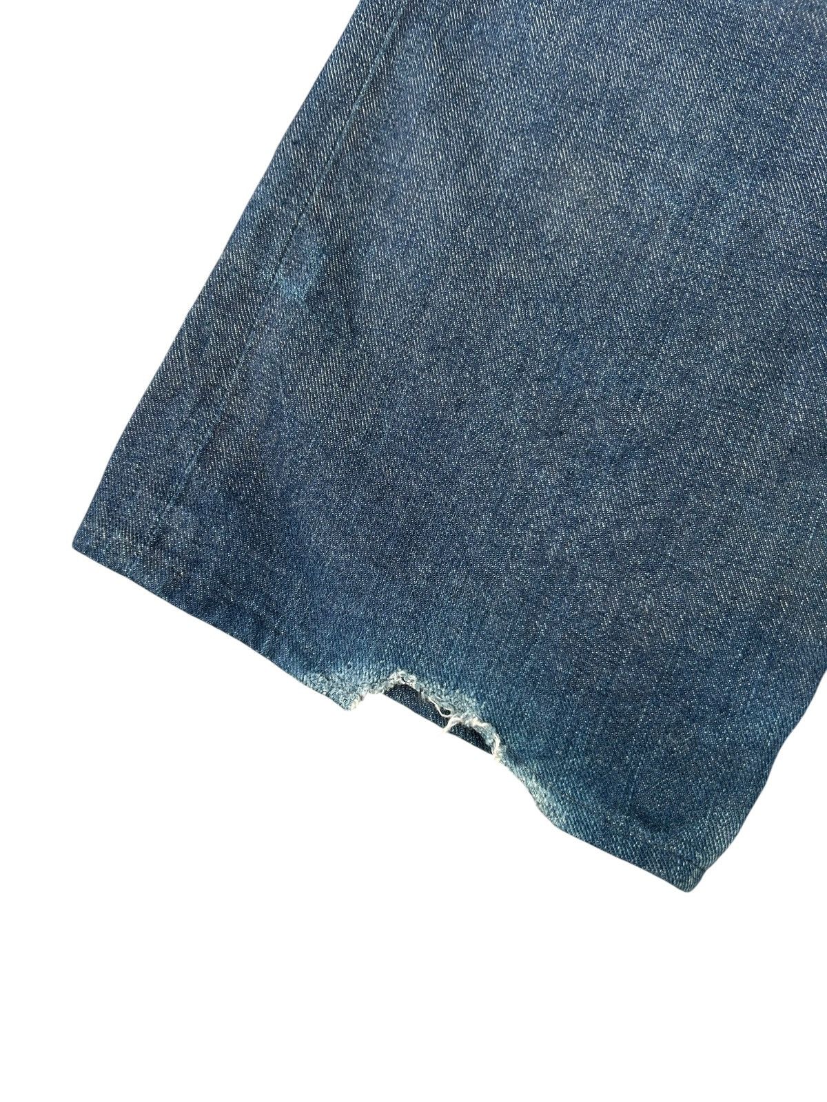 Kapital VINTAGE WRANGLER BLUE BELL SELVEDGE BAGGY SHORT DENIM JEANS Size US 32 / EU 48 - 7 Thumbnail