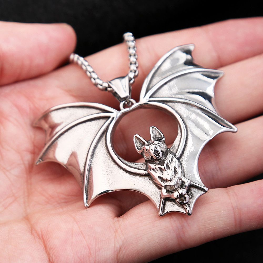 Jewelry Bat Vintage Pendant Necklace Size ONE SIZE - 6 Thumbnail