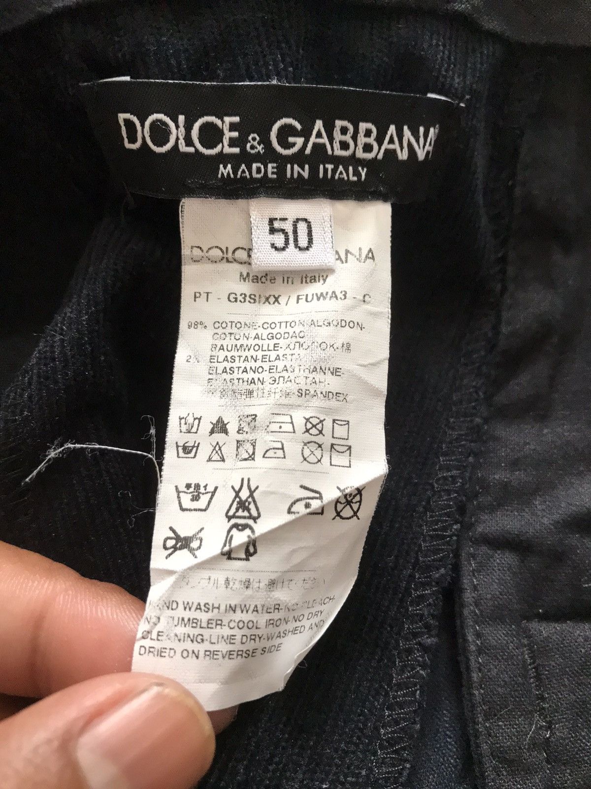 Dolce & Gabbana DOLCE & GABBANA BAGGY CORDUROY TROUSER PANTS Size US 34 / EU 50 - 7 Thumbnail