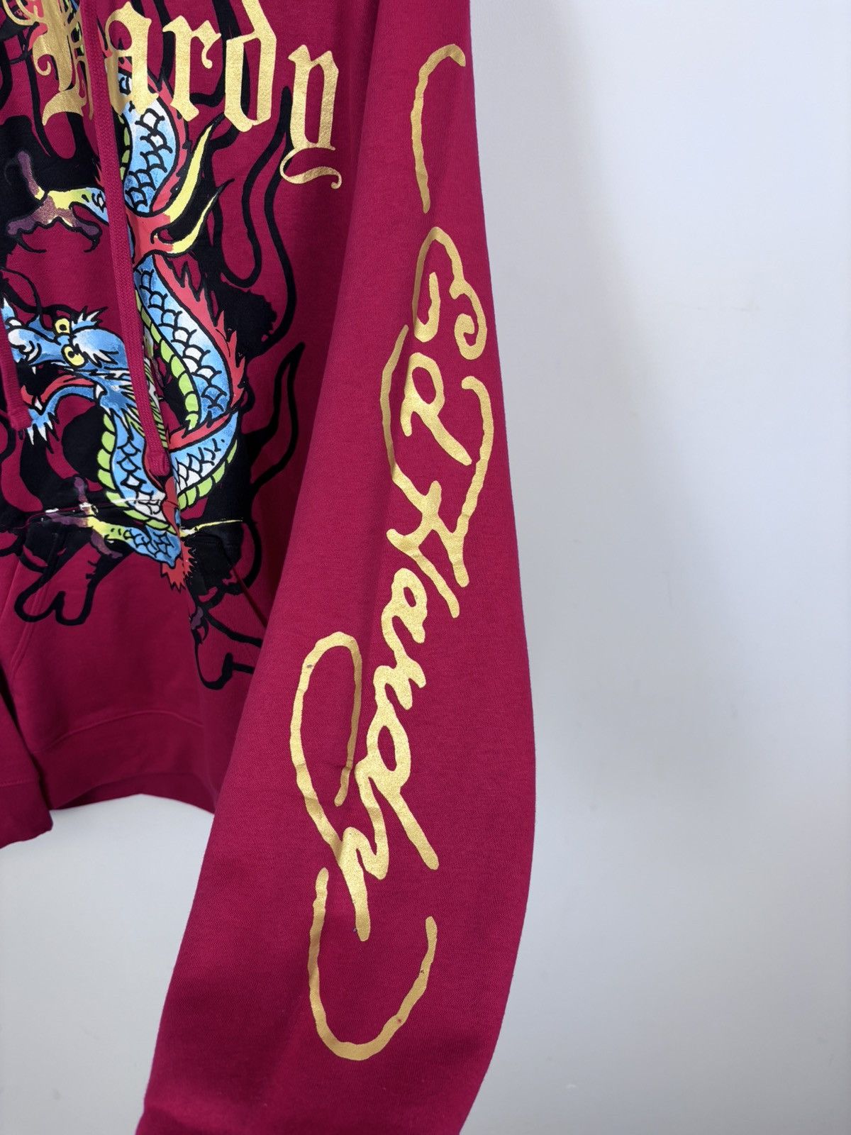 Ed Hardy Ed Hardy NWT Chinese Dragon Tattoo Big Logo Red Hype Hoodie Size US XL / EU 56 / 4 - 9 Thumbnail