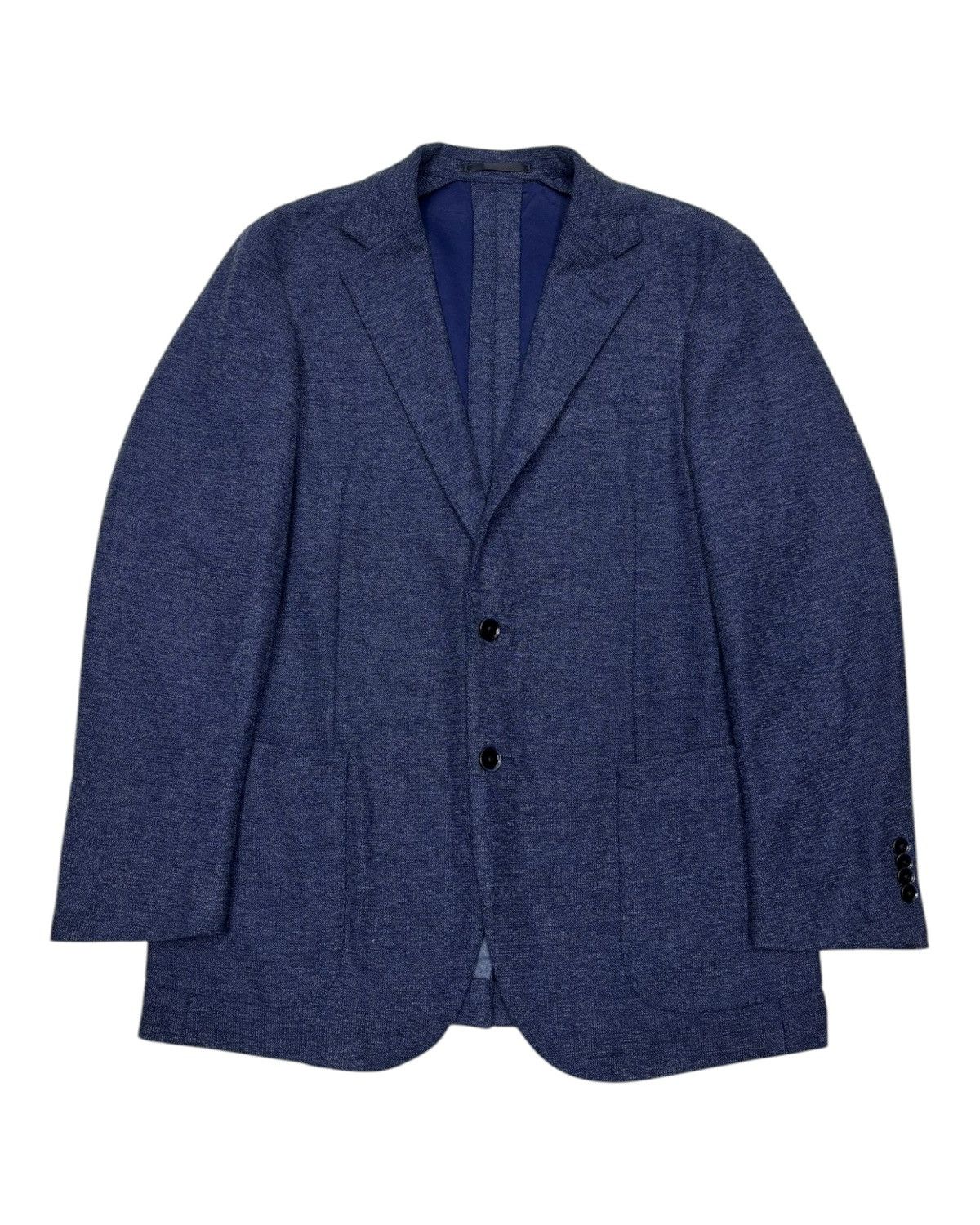 Issey Miyake Vintage Christian Orani “Classic Navy Textured Blazer” Size US M / EU 48-50 / 2 - 5 Thumbnail