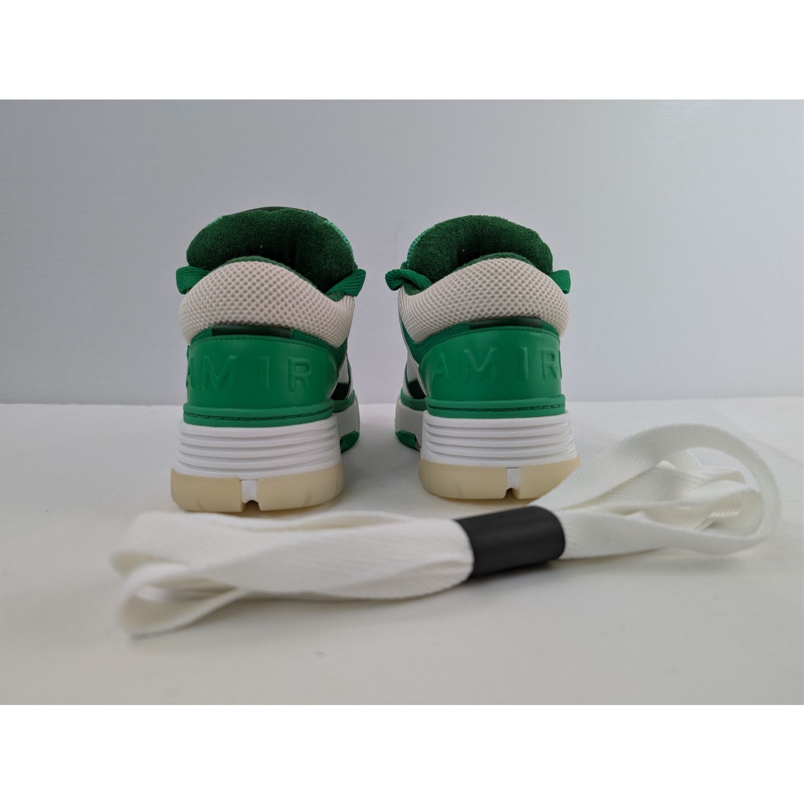 Amiri o1rshd1 MA-1 Low-Top Sneakers in White / Green Size US 7 / EU 40 - 12 Thumbnail