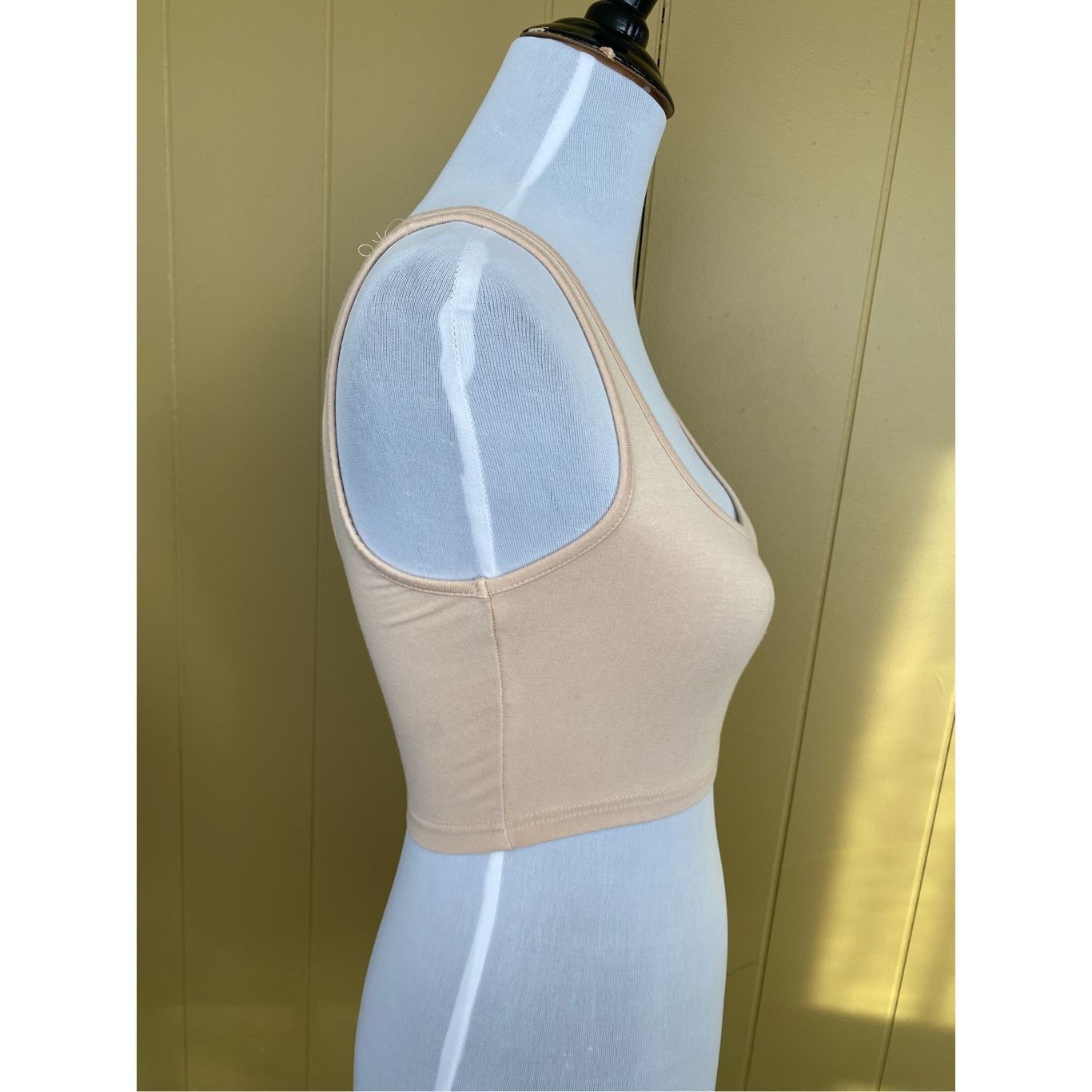 Shein SHEIN women S scoopneck crop tank top beige Size S / US 4 / IT 40 - 3 Thumbnail