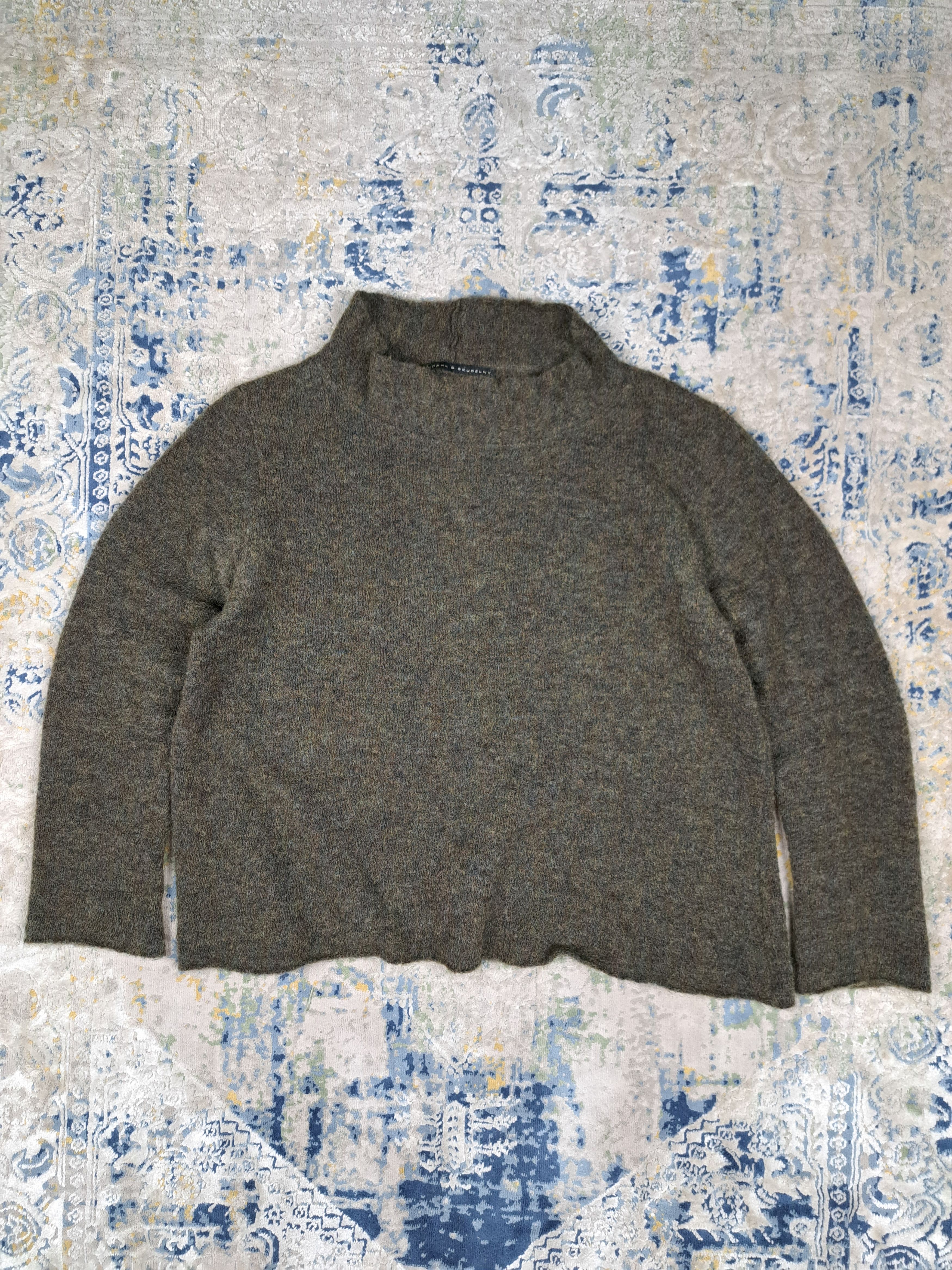 Japanese Brand Mock Neck Mohair & Merino Knit Sweater Like Acne Studios Size S / US 4 / IT 40 - 1 Thumbnail