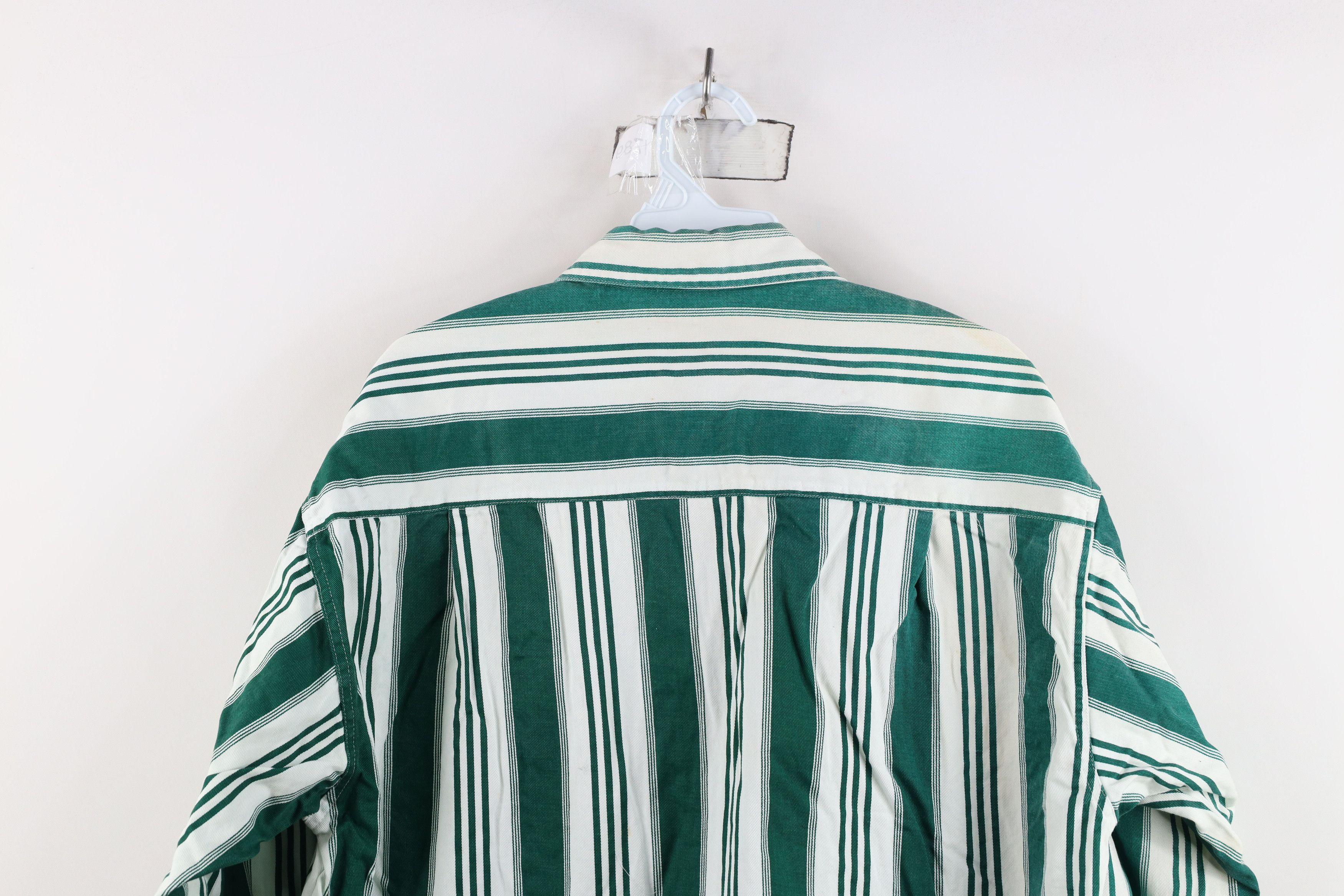 Vintage Vintage 90s Streetwear Striped Collared Button Shirt Size L / US 10 / IT 46 - 15 Thumbnail