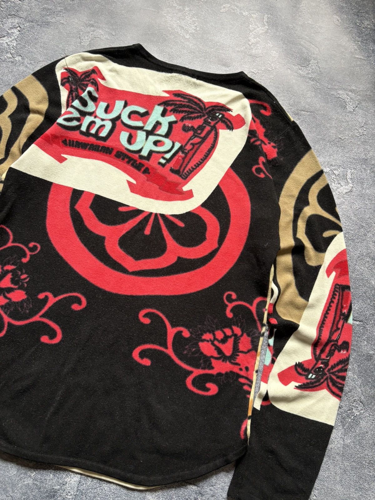 Custo Barcelona Vintage Custo Barcelona All Over Print Y2K Wool Sweater Rare Size M / US 6-8 / IT 42-44 - 10 Thumbnail