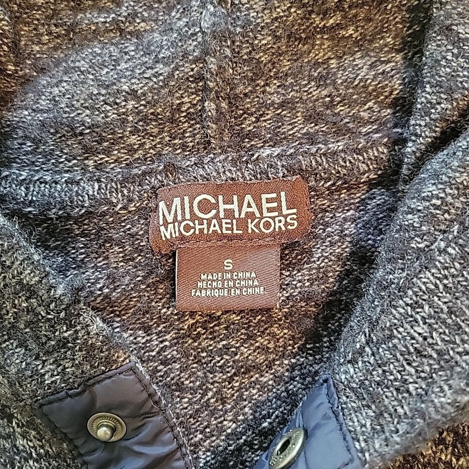 Michael Kors Michael Kors SM Hooded Navy Sweater Cotton Wool Sports Luxe Size S / US 4 / IT 40 - 3 Thumbnail