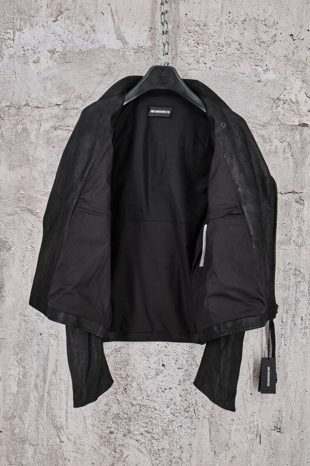Ann Demeulemeester NWT ANN DEMEULEMEESTER BLACK LEATHER THEO BIKER JACKET, M Size US M / EU 48-50 / 2 - 5 Thumbnail