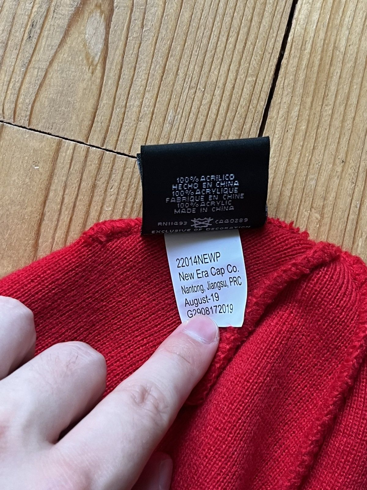 Supreme Beanie Supreme New Era Box Logo (AH19) Red Size ONE SIZE - 6 Thumbnail