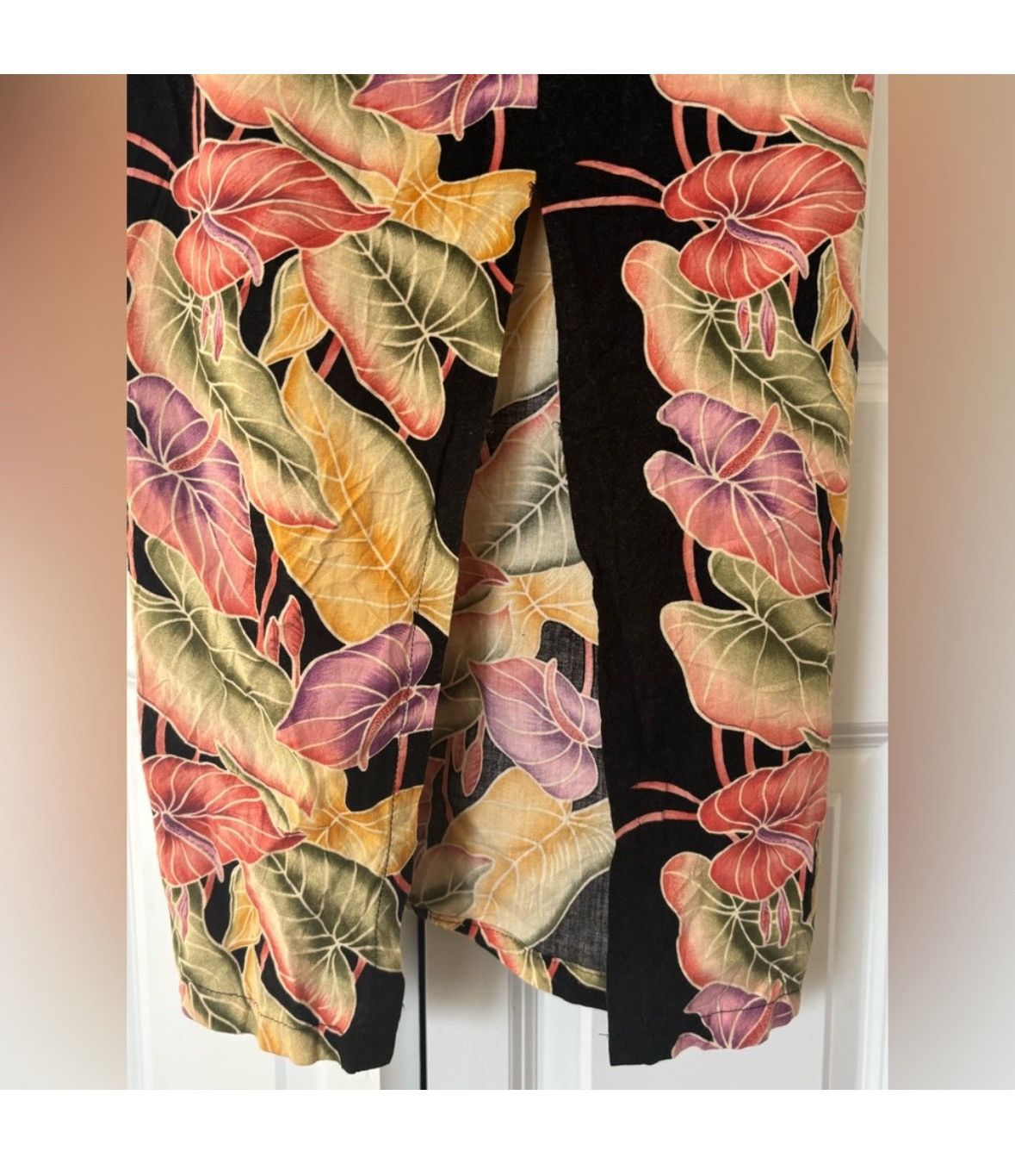 Vintage Vintage Long 90s Floral Slip Dress Black Small Rare Size S / US 4 / IT 40 - 6 Thumbnail