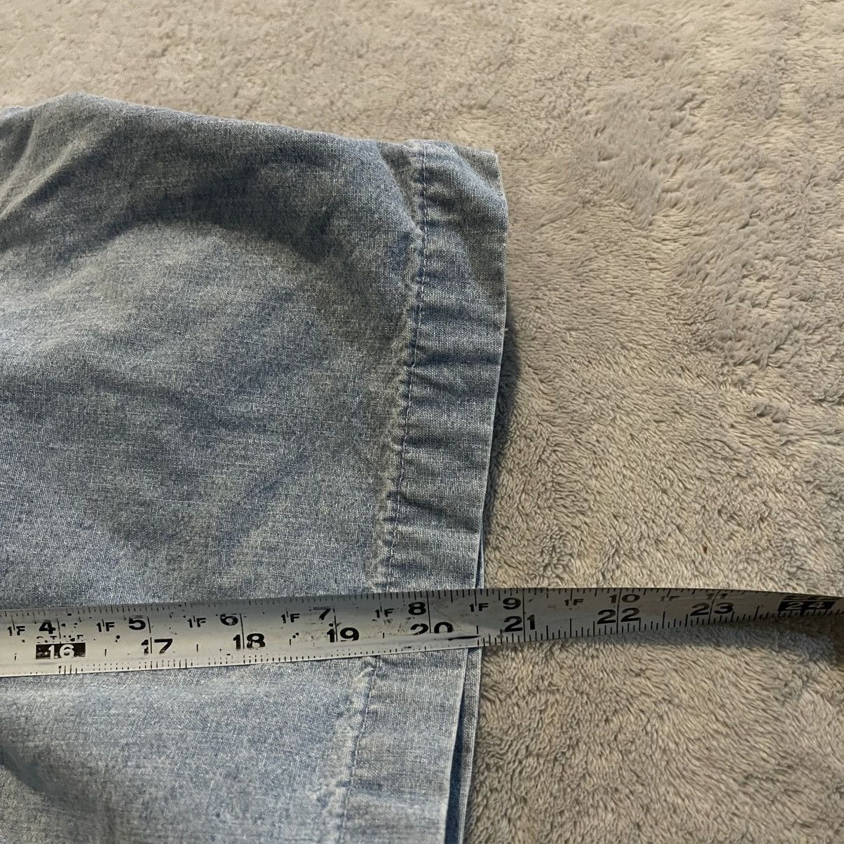Savane Vintage 90s Savane Mens Blue Chambray Pleated Shorts 42 Size US 41 - 9 Thumbnail