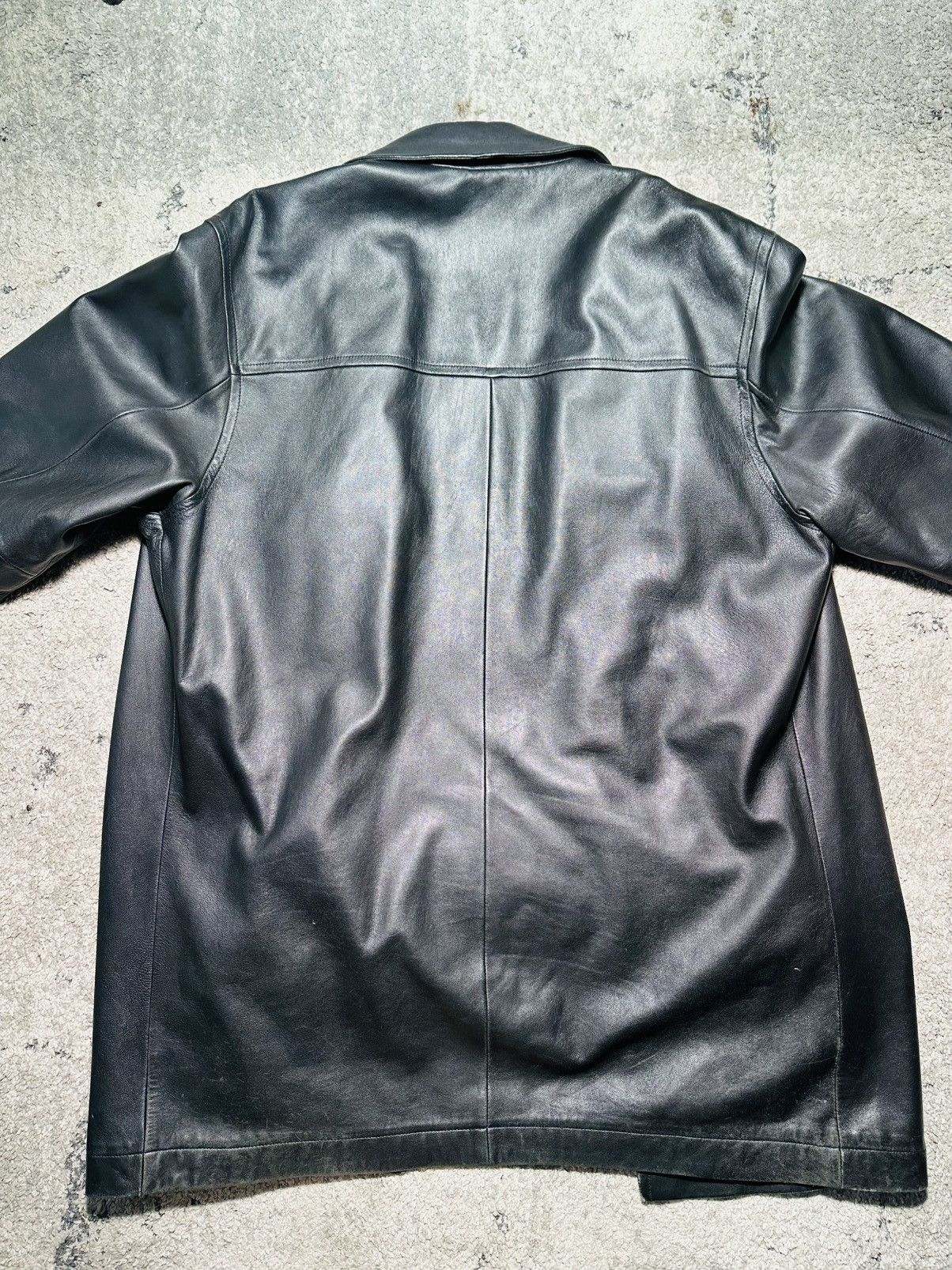 Vintage Vintage 00s Y2K Real Leather Jacket Size XL Black Size US XL / EU 56 / 4 - 4 Thumbnail