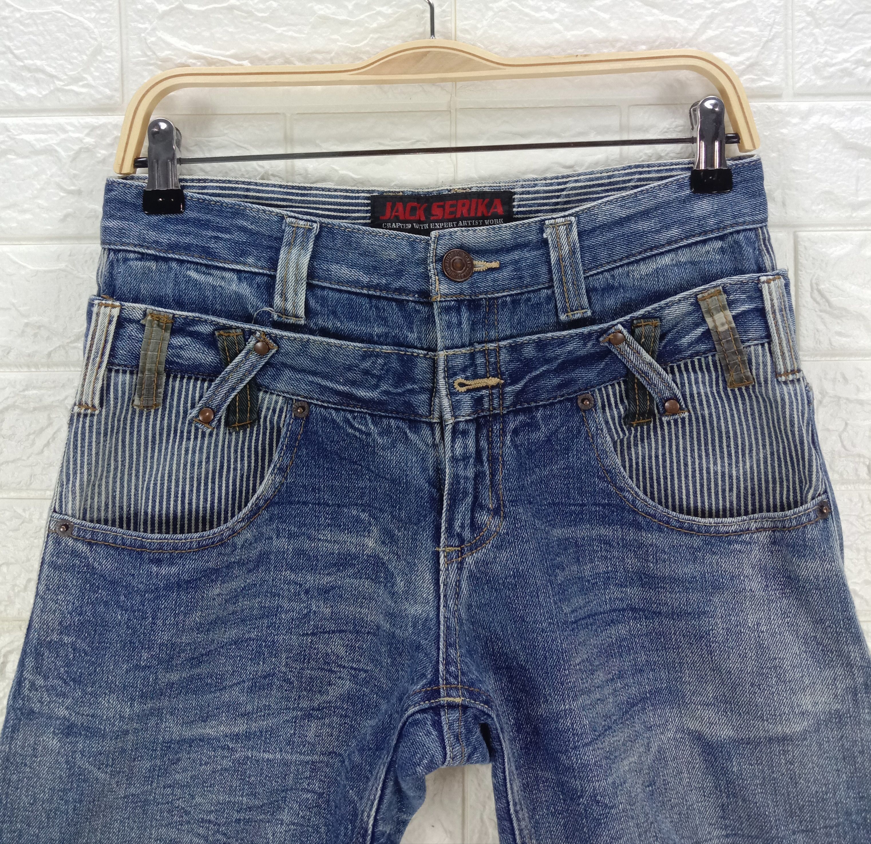 Japanese Brand Vintage Jack Serika Double Waist Jeans Size US 30 / EU 46 - 2 Thumbnail