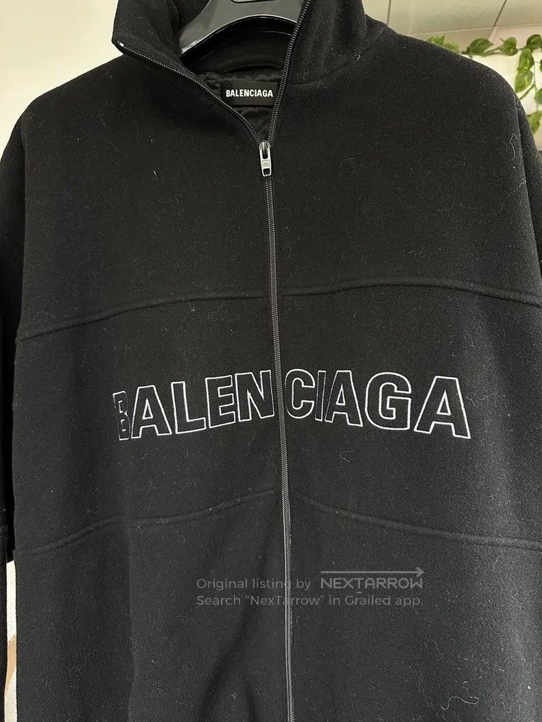 Balenciaga Balenciaga Classic letter wool zip-up heavy-duty cotton ja Size US M / EU 48-50 / 2 - 2 Thumbnail