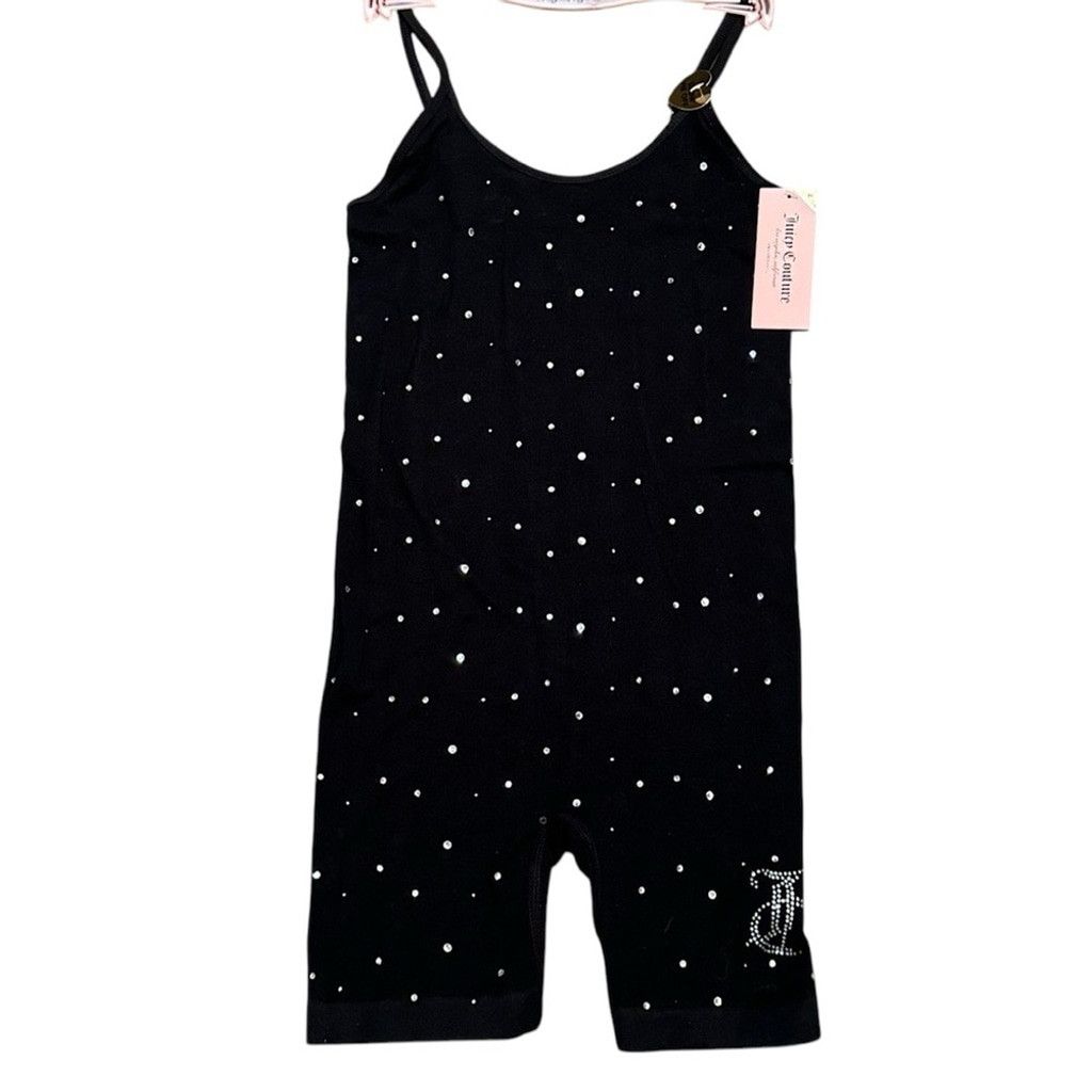 Juicy Couture Juicy Couture Bodysuit Shorts Rhinestones SZ M JC Leg LOGO Size ONE SIZE - 1 Thumbnail