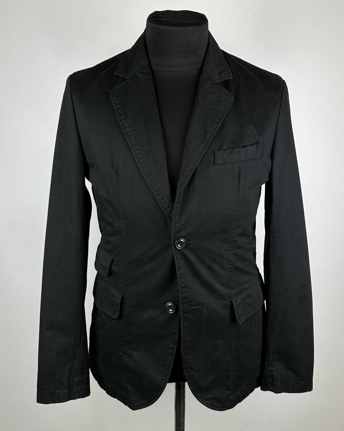 Hugo Boss Hugo Boss Blazer Two buttons Cotton Black Size UK 48 US 38R Size 48S - 1 Thumbnail