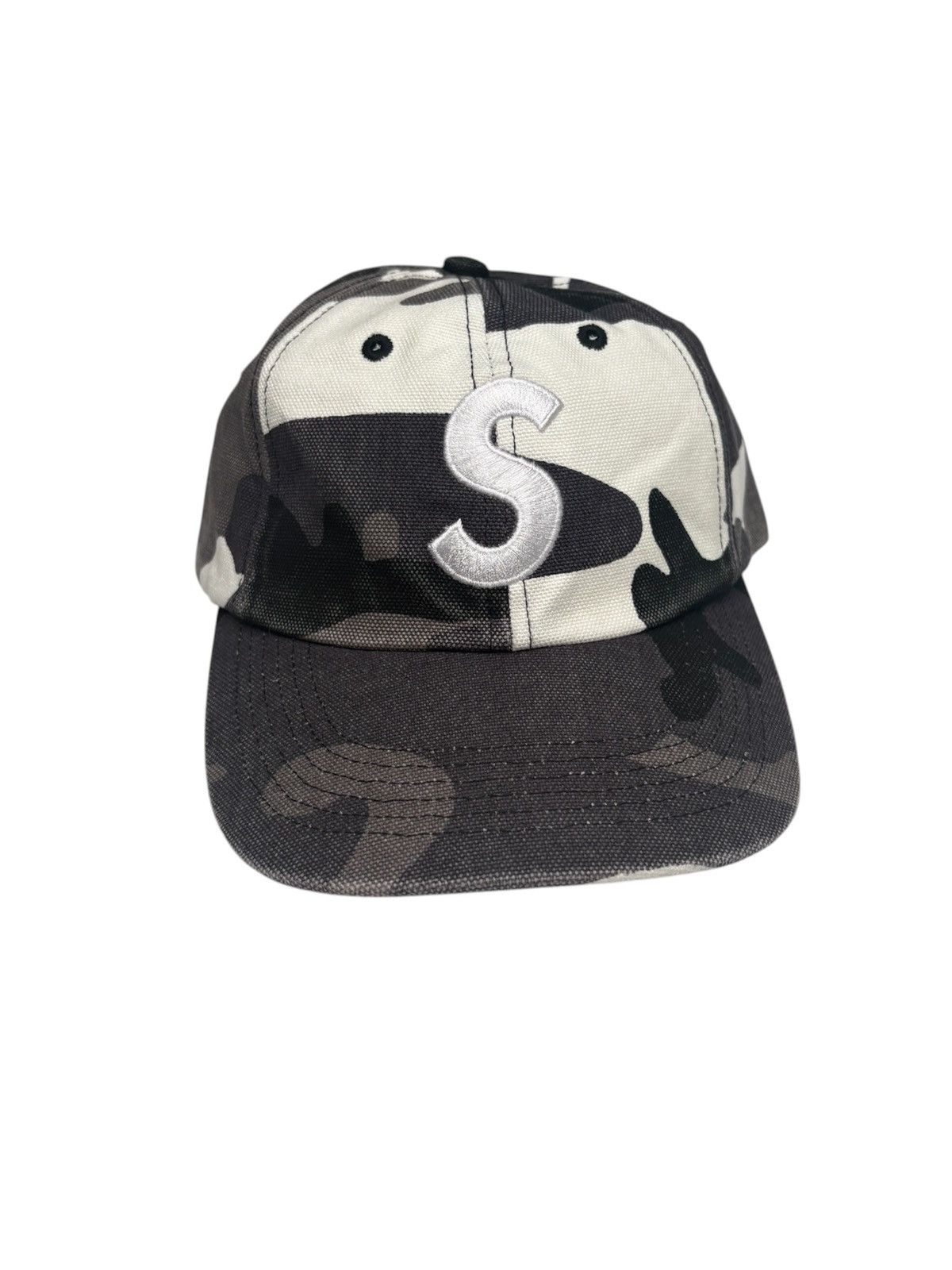 Supreme Supreme Pigment Coated Canvas S Logo 6-Panel Cap Snow Camo Size ONE SIZE - 2 Thumbnail