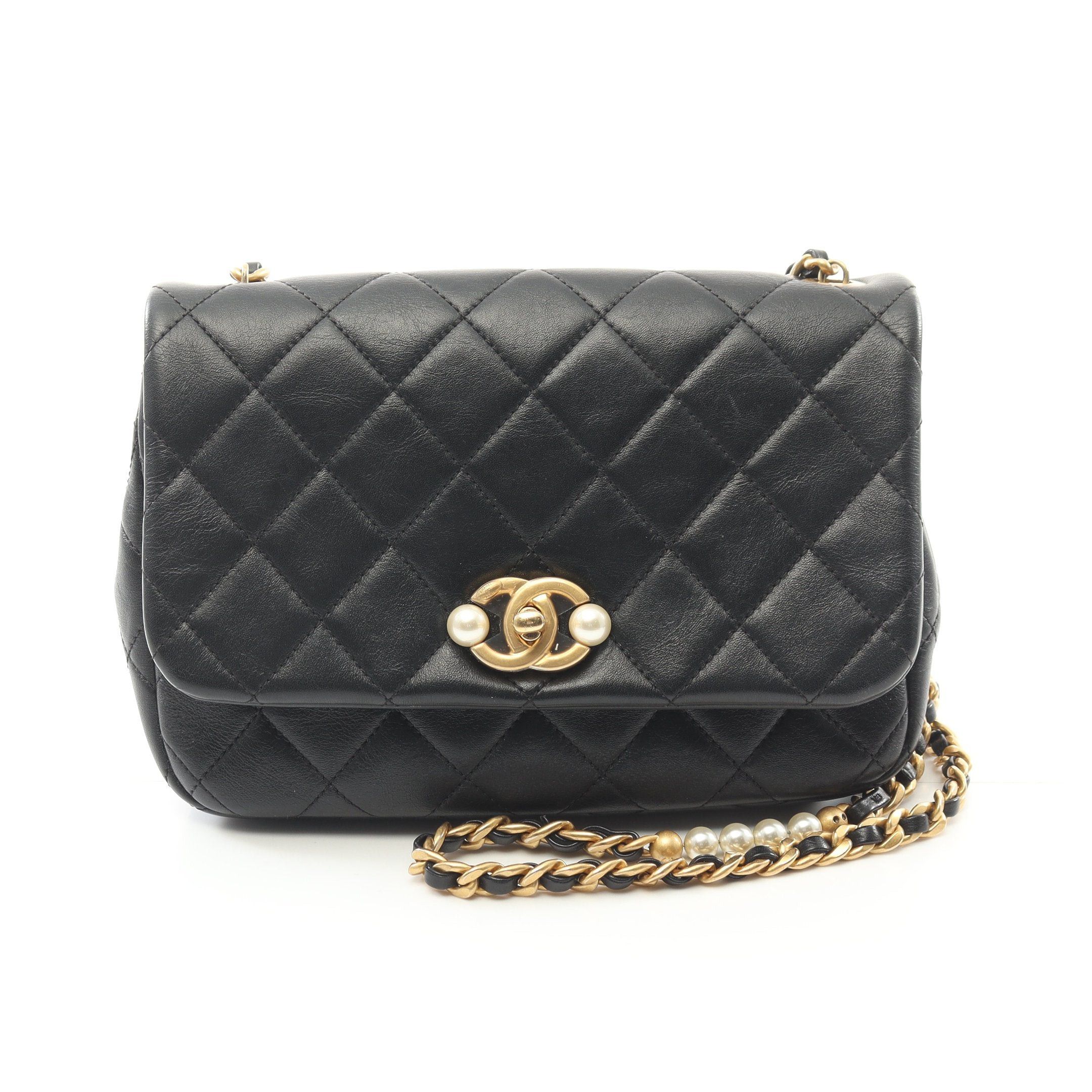 Chanel Chanel Matelasse Chain Shoulder Bag Leather Black Gold Hardware Size ONE SIZE - 1 Thumbnail
