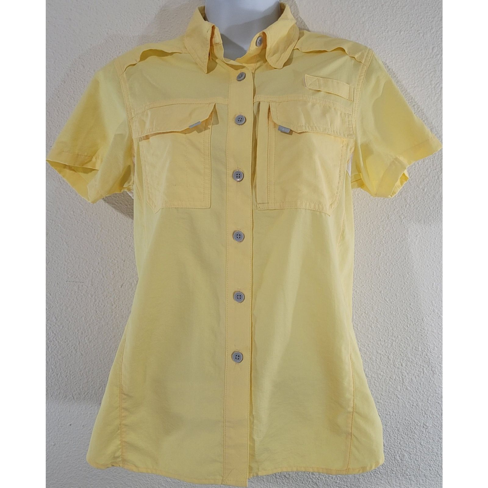 Other Habit Yellow Button Up Short Sleeve Fishing Guide Shirt S Size S / US 4 / IT 40 - 1 Thumbnail