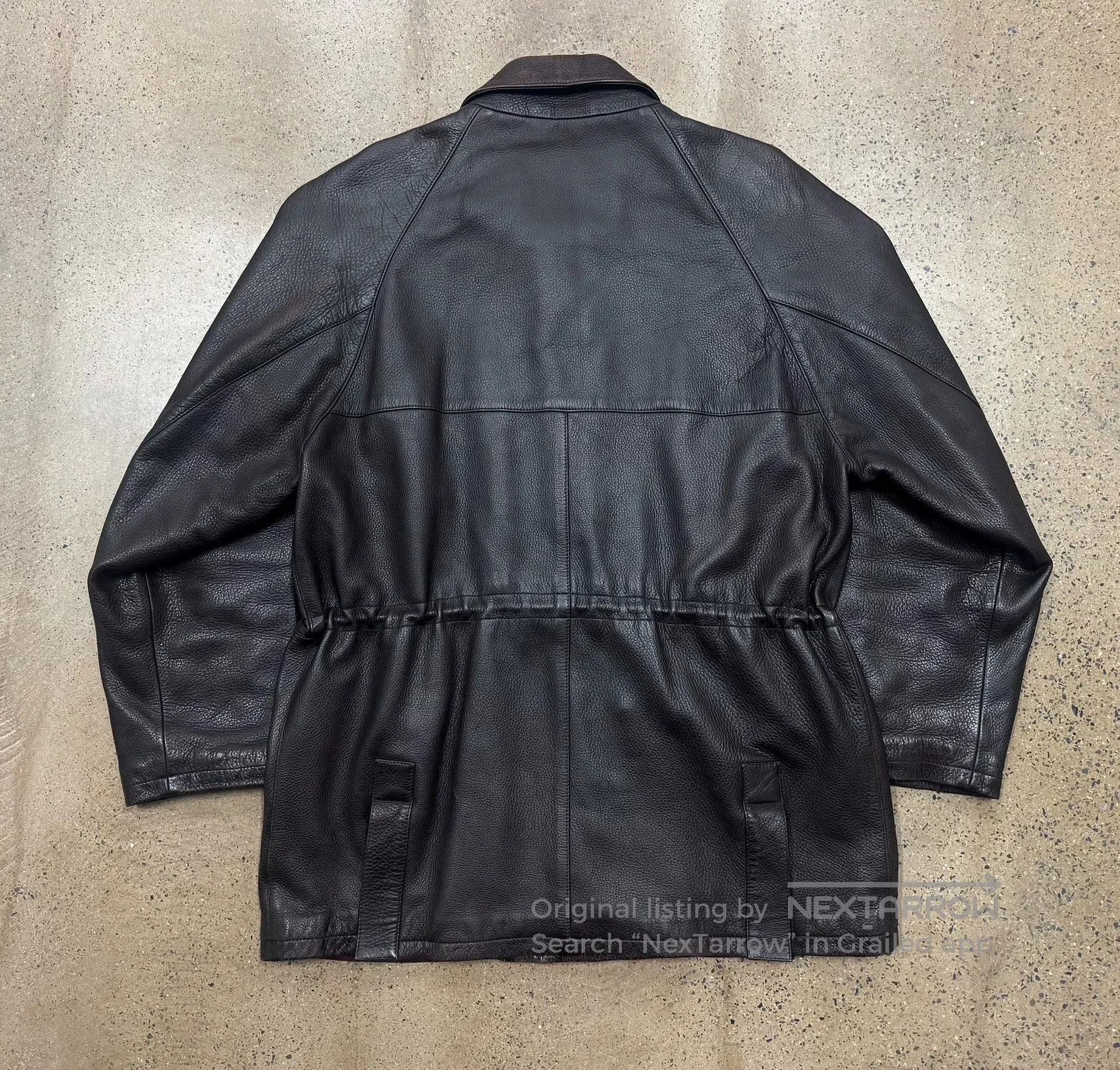 Loro Piana luxurious dark leather jacket with cashmere lining. Size US L / EU 52-54 / 3 - 2 Thumbnail
