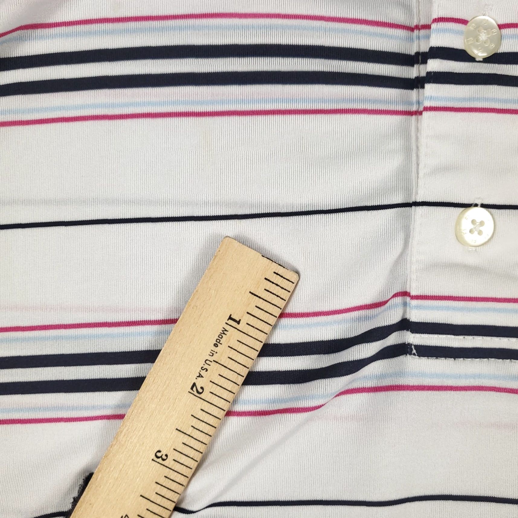 Footjoy FJ Polo Shirt Mens M White Striped Shirt Golf Casual Size US M / EU 48-50 / 2 - 3 Thumbnail