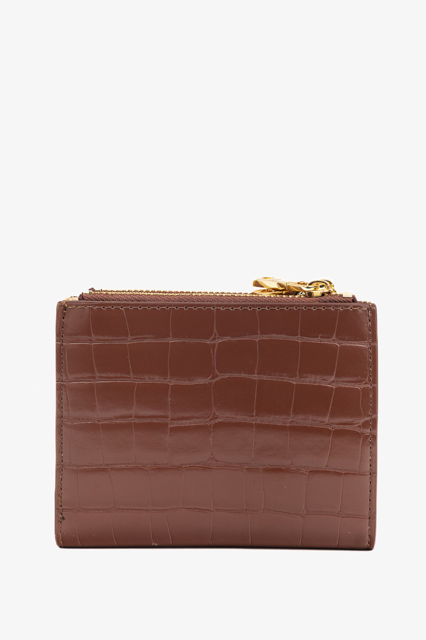 Love Moschino Love Moschino Croc-Embossed Faux-Leather Compact Wallet Size ONE SIZE - 4 Thumbnail