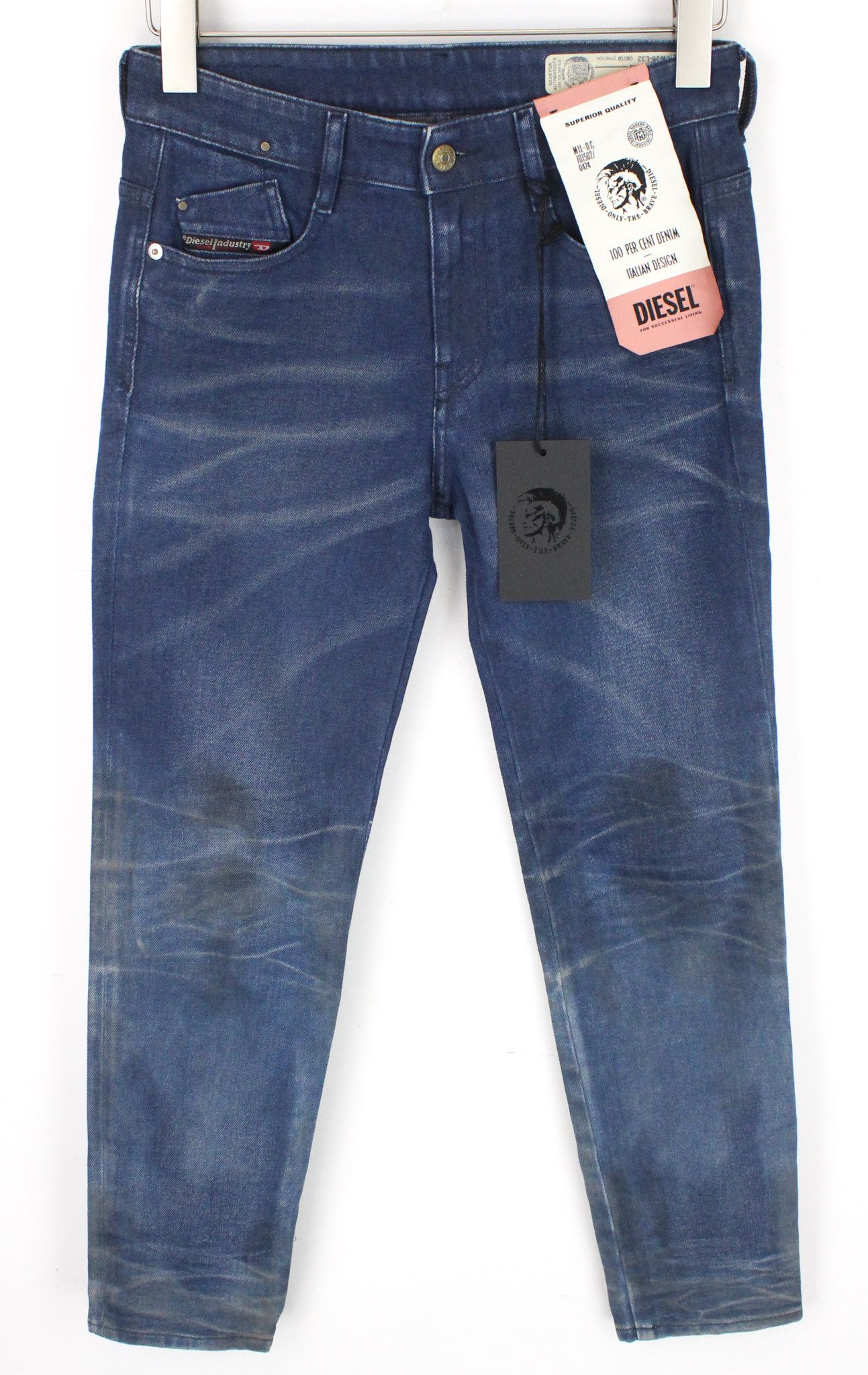 Diesel D-RIFTY 0870I W26/L32 Blue Zip-Fly Jeans 70146 Size 26" / US 2 / IT 38 - 1 Thumbnail