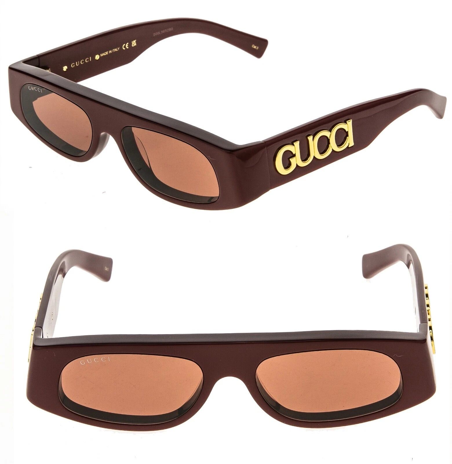 Gucci GUCCI GG1771S Burgundy Narrow 1771 GG Fashion Sunglasses 003 Size ONE SIZE - 1 Thumbnail