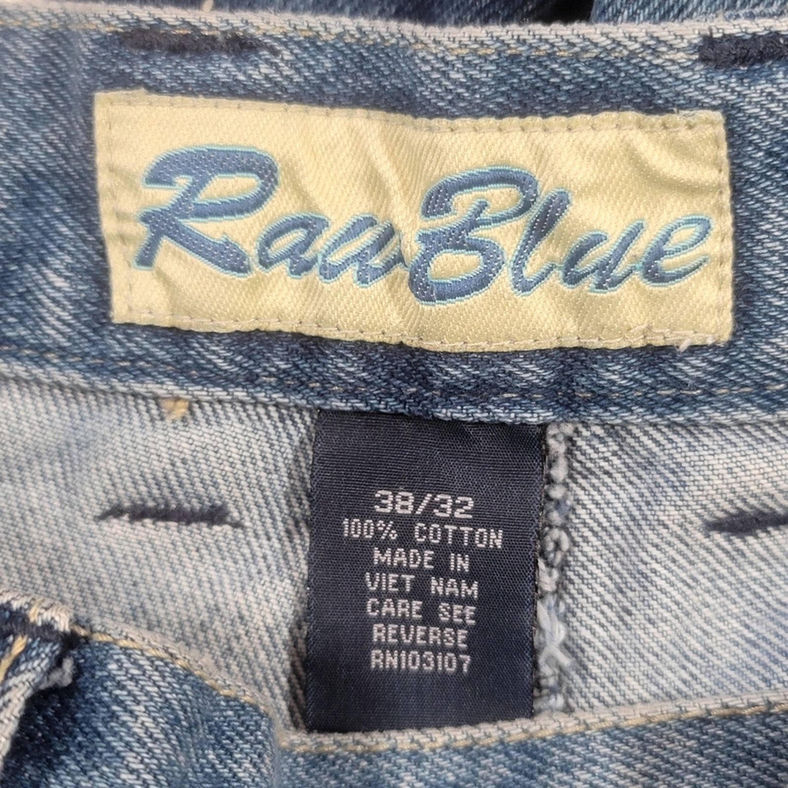 Vintage Vintage Raw Blue Patchwork Baggy Hip Hop Y2K jeans sz 38x32 Size US 38 / EU 54 - 12 Thumbnail