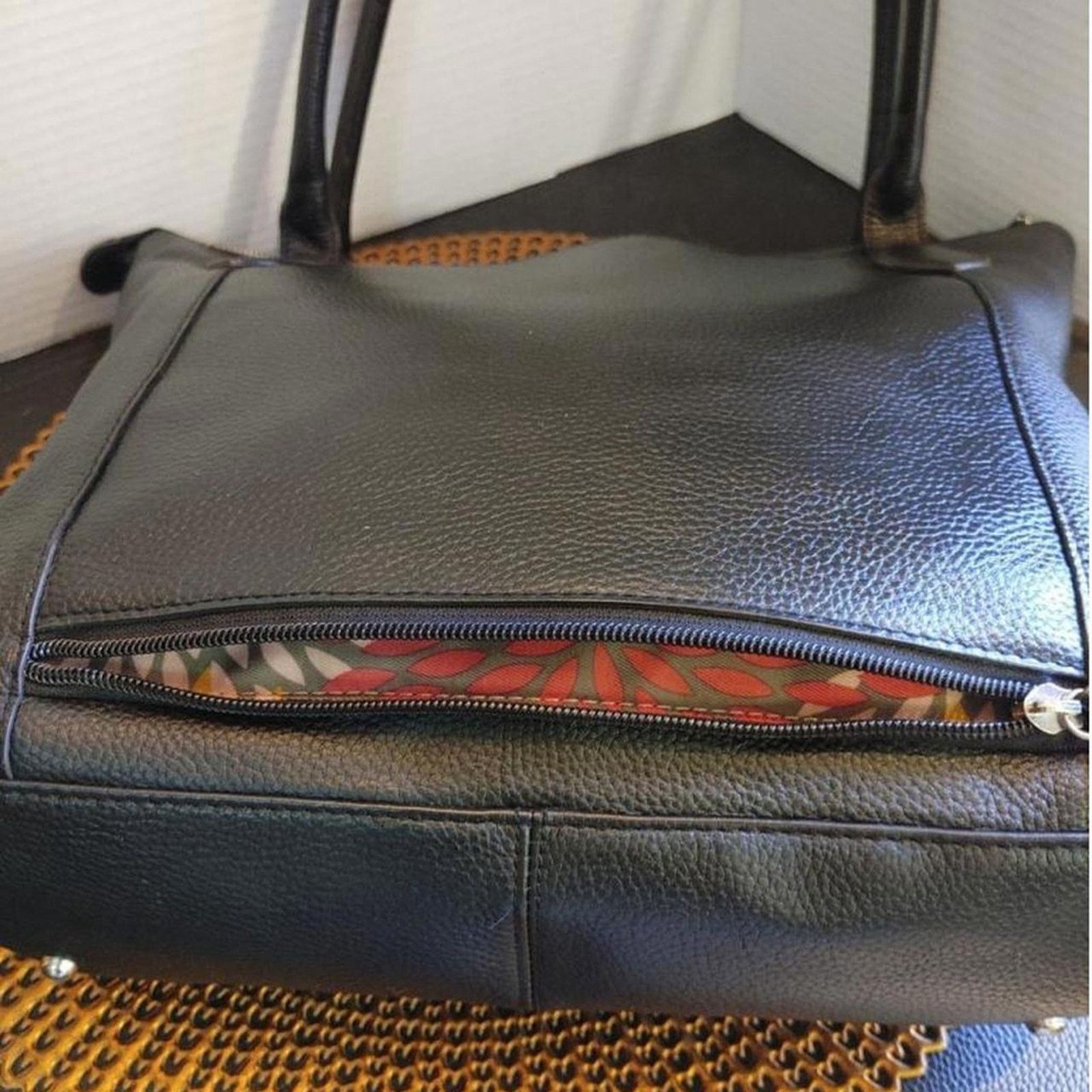 LODING Stylish LODIS Sierra Black Leather Tote Bag Size ONE SIZE - 7 Thumbnail