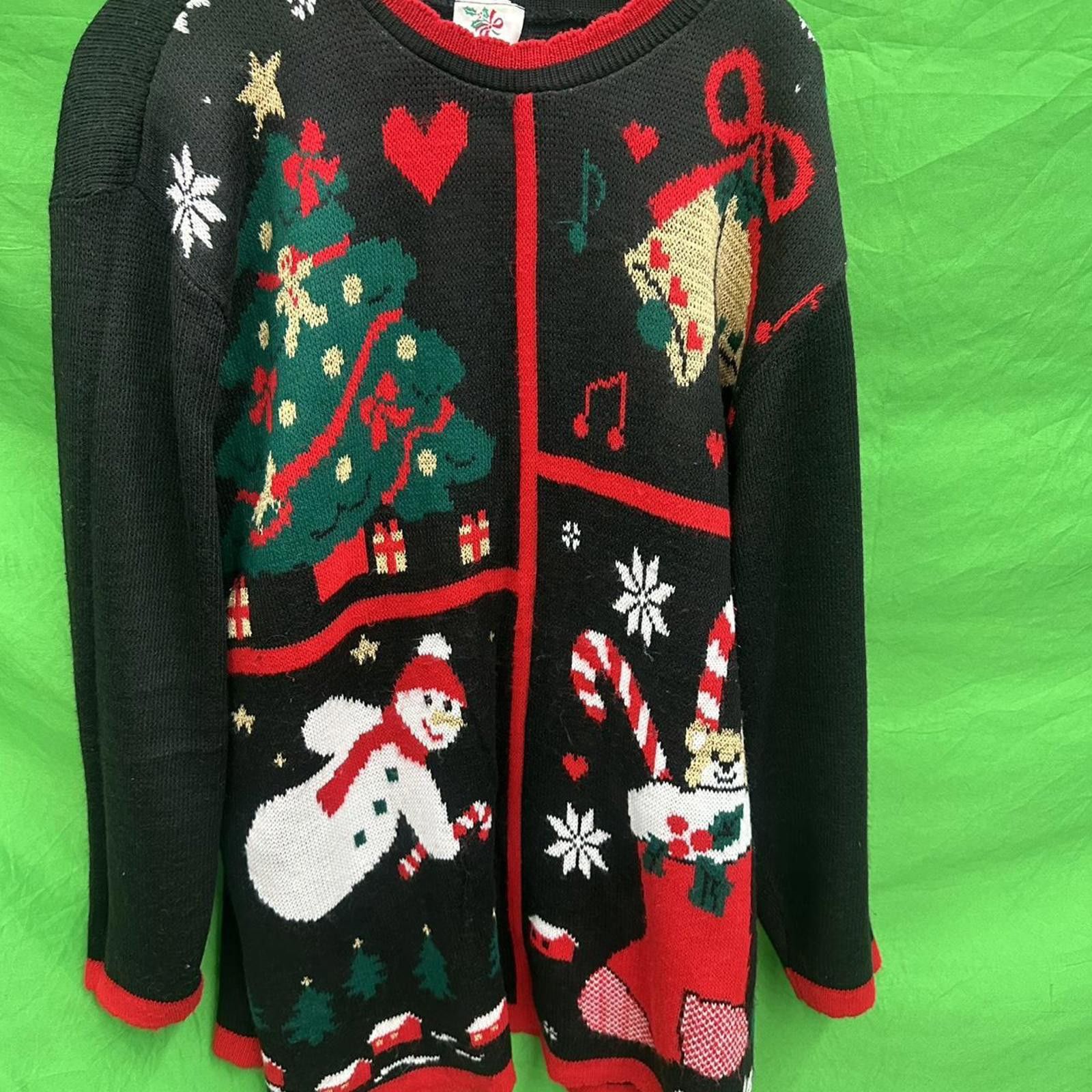 Other Black and red vintage Christmas sweater #Christmas Size XXL / US 16-18 / IT 52-54 - 1 Thumbnail