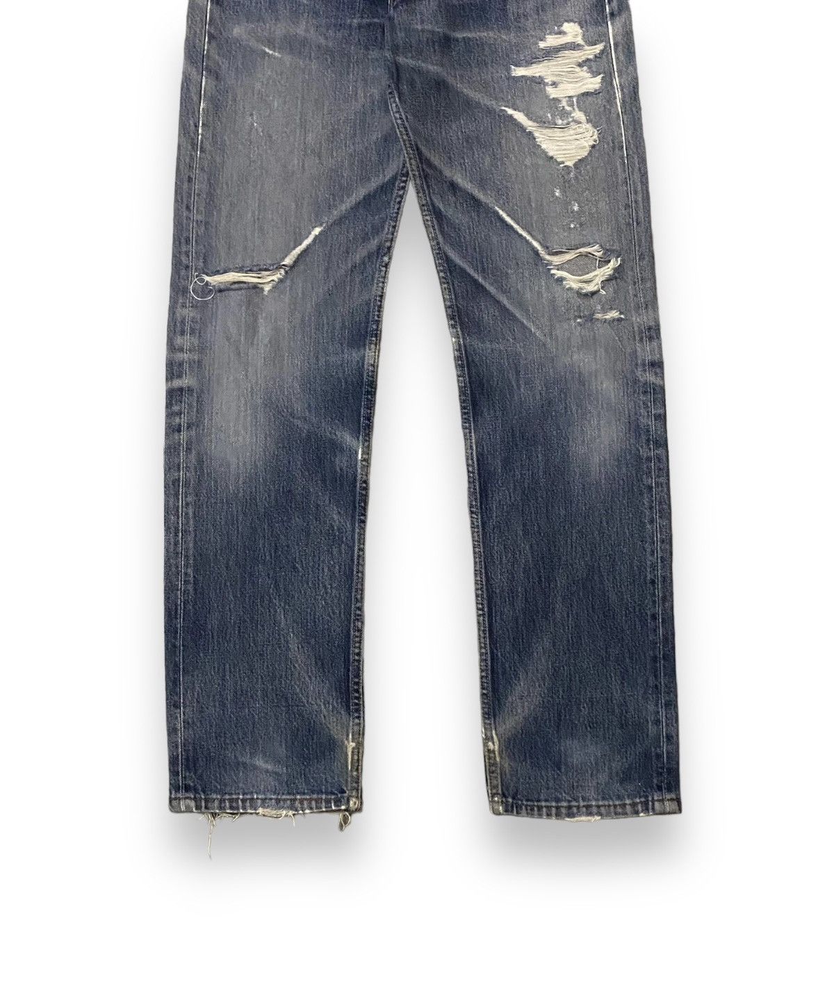 Levi's Levis 501 555 Distressed Light Washed Honeycomb Button Fly Size US 28 / EU 44 - 5 Thumbnail