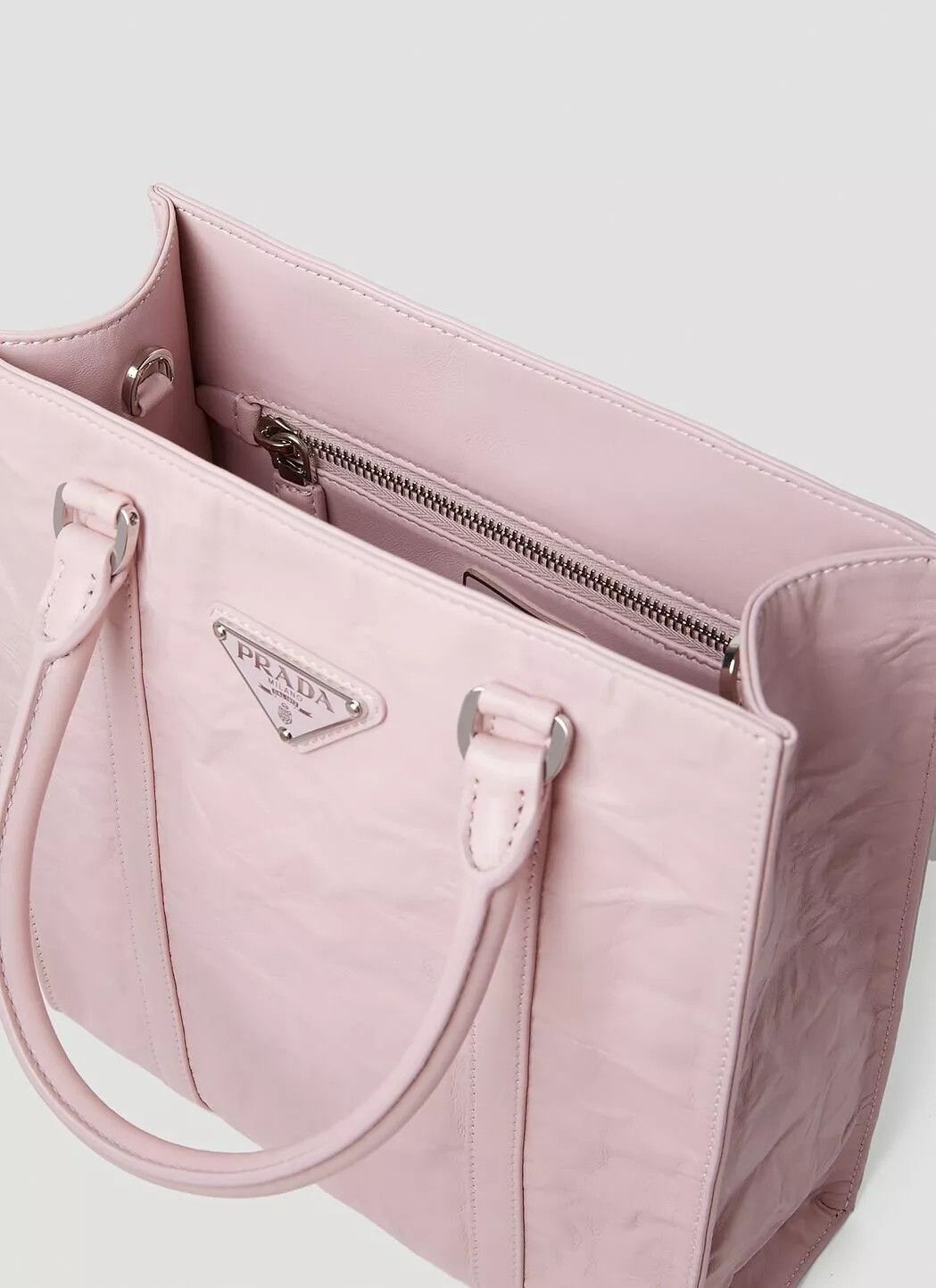 Prada PRADA Pink Leather Tote Bag New Size ONE SIZE - 4 Thumbnail