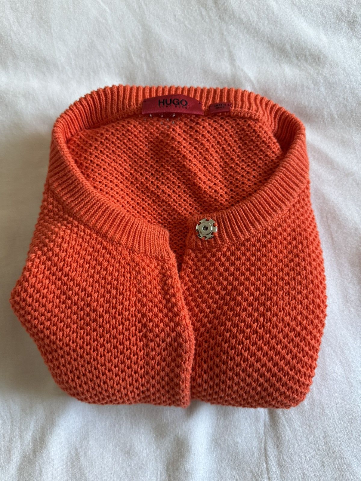 Hugo Boss Hugo Hugo Boss XS orange knit button cardigan sweater Size XS / US 0-2 / IT 36-38 - 8 Thumbnail
