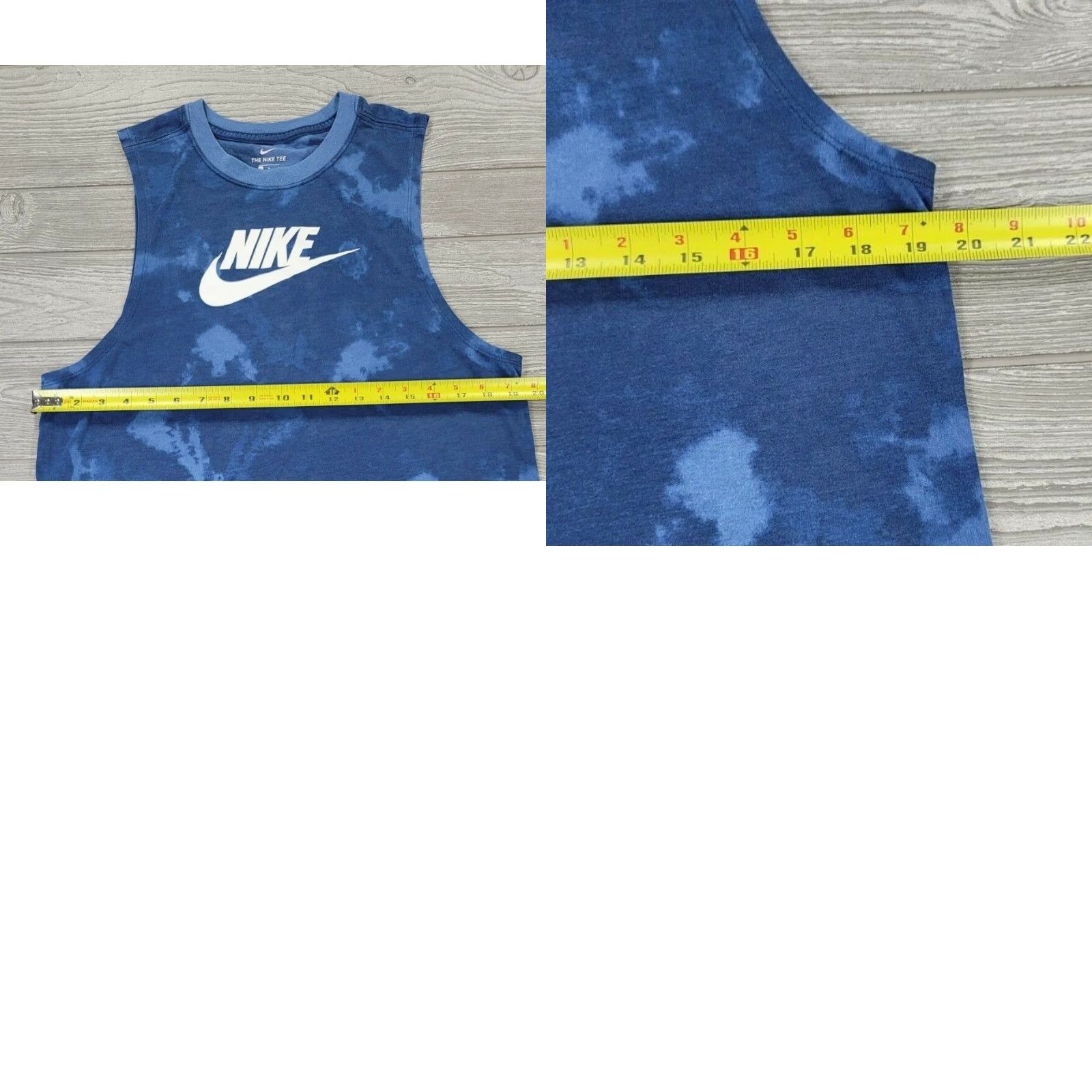 Nike Nike The Nike Tee Sleeveless Womens M Futura Graphic Blue Tie Dye Logo Tank Top Shirt Size M / US 6-8 / IT 42-44 - 8 Thumbnail