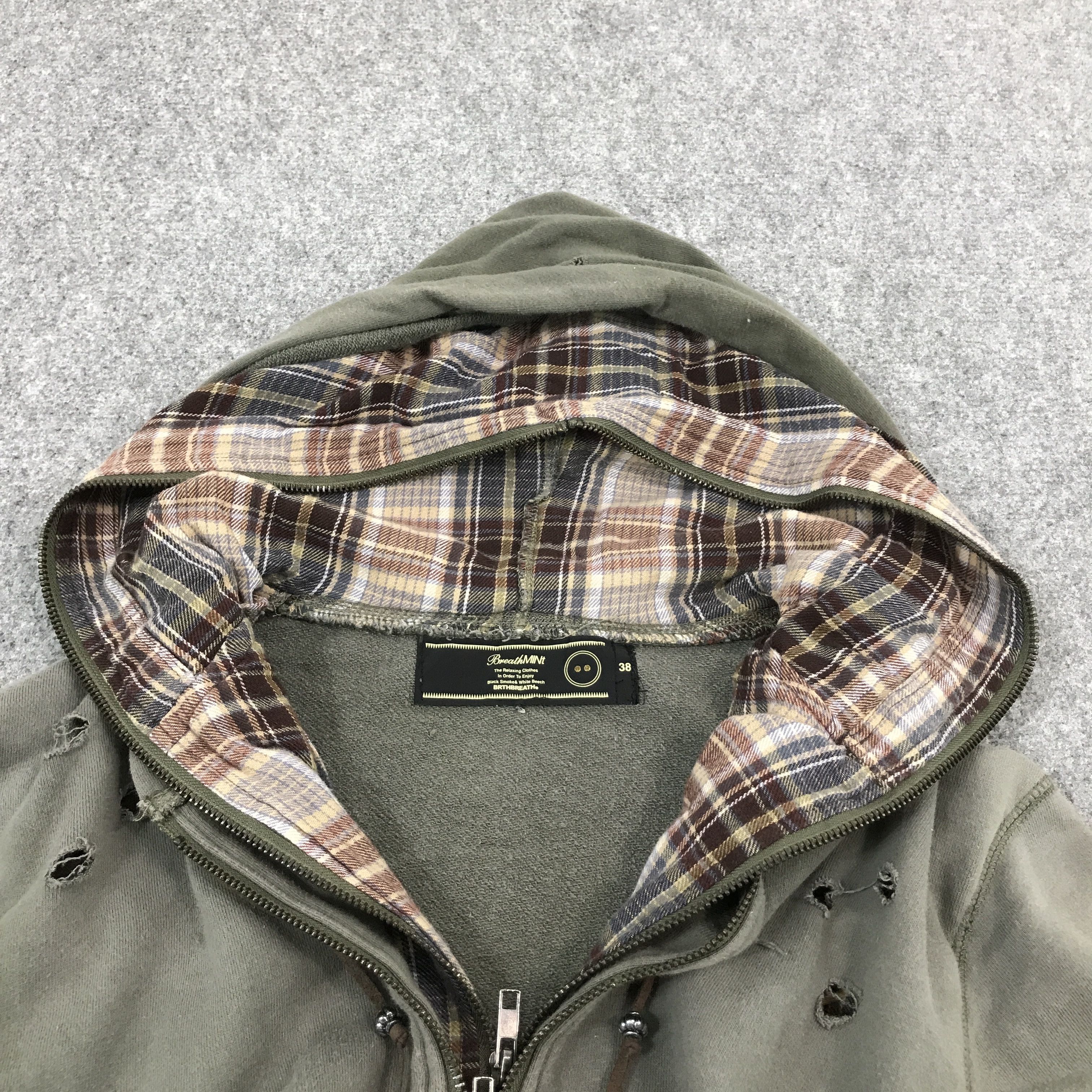 If Six Was Nine × Japanese Brand × KMRii JAPAN BREATHMINT DISTRESSED SHOOT DESIGN HOODIES JACKET Size US M / EU 48-50 / 2 - 7 Thumbnail
