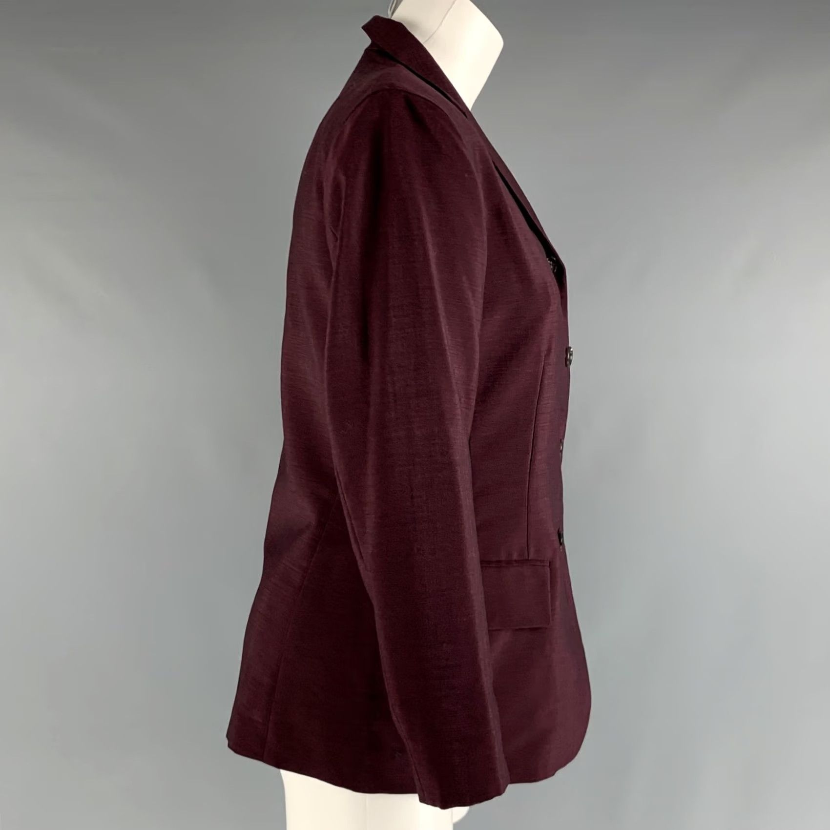 Jil Sander JIL SANDER Burgundy Wool Mohair Jacket Size 8 Women Size M / US 6-8 / IT 42-44 - 2 Thumbnail