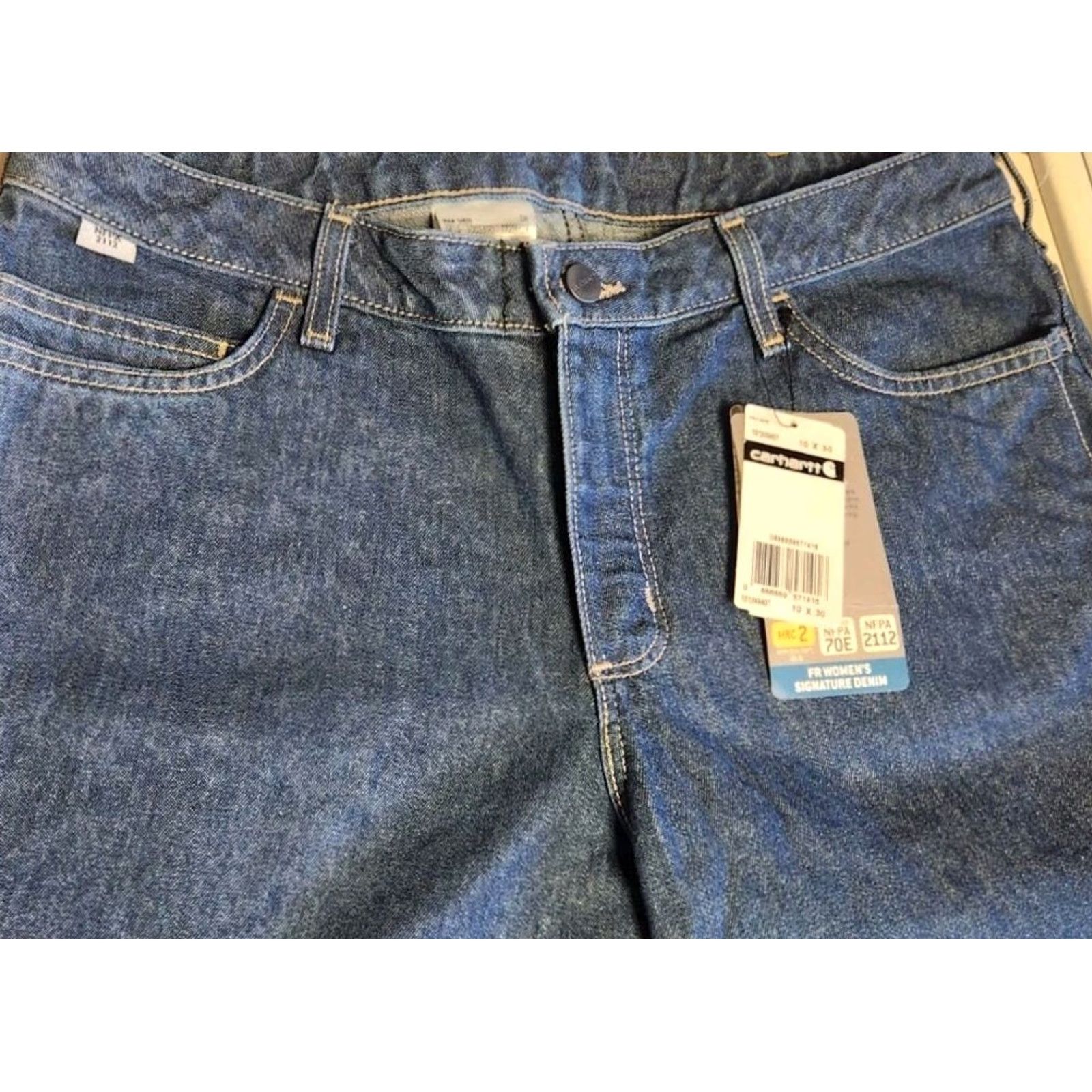 Carhartt VINTAGE Carhartt FR Jeans Women's Signature Denim Jeans 34x30 101249 407 NEW NWT Blue 100% Cotton Regular Womens Size 32" / US 10 / IT 46 - 5 Thumbnail