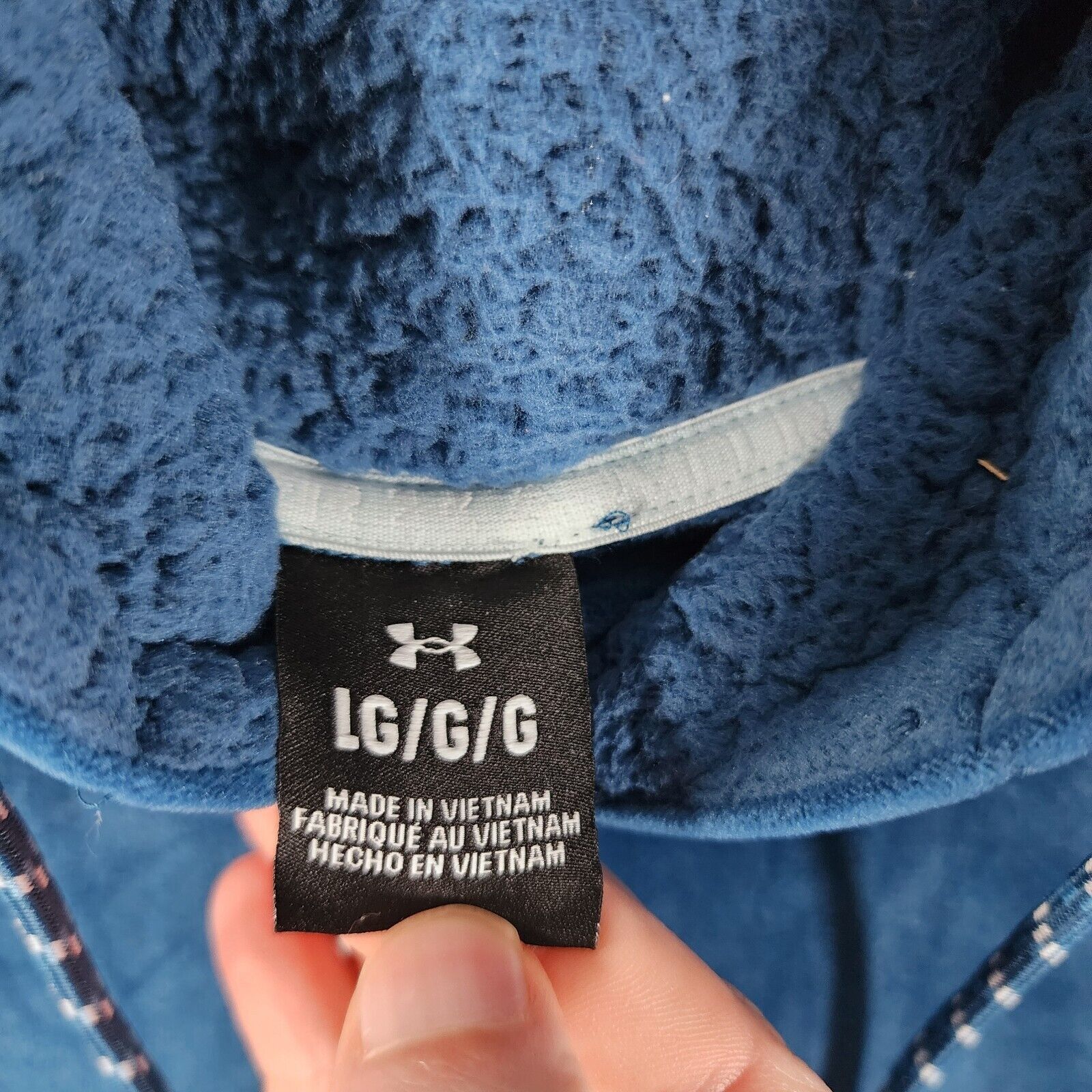 Under Armour UA Mens Journey Hoodie Velour LG Blue Fleece Pullover Rare Size US L / EU 52-54 / 3 - 5 Thumbnail