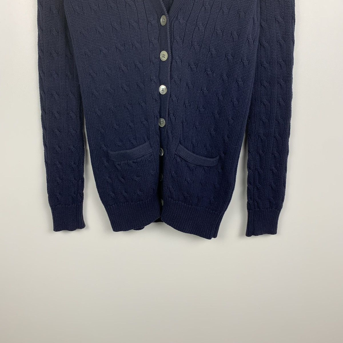 Ralph Lauren Sport Vintage Ralph Lauren Sport Cable Knit Cardigan Navy Blue XS Size XS / US 0-2 / IT 36-38 - 3 Thumbnail