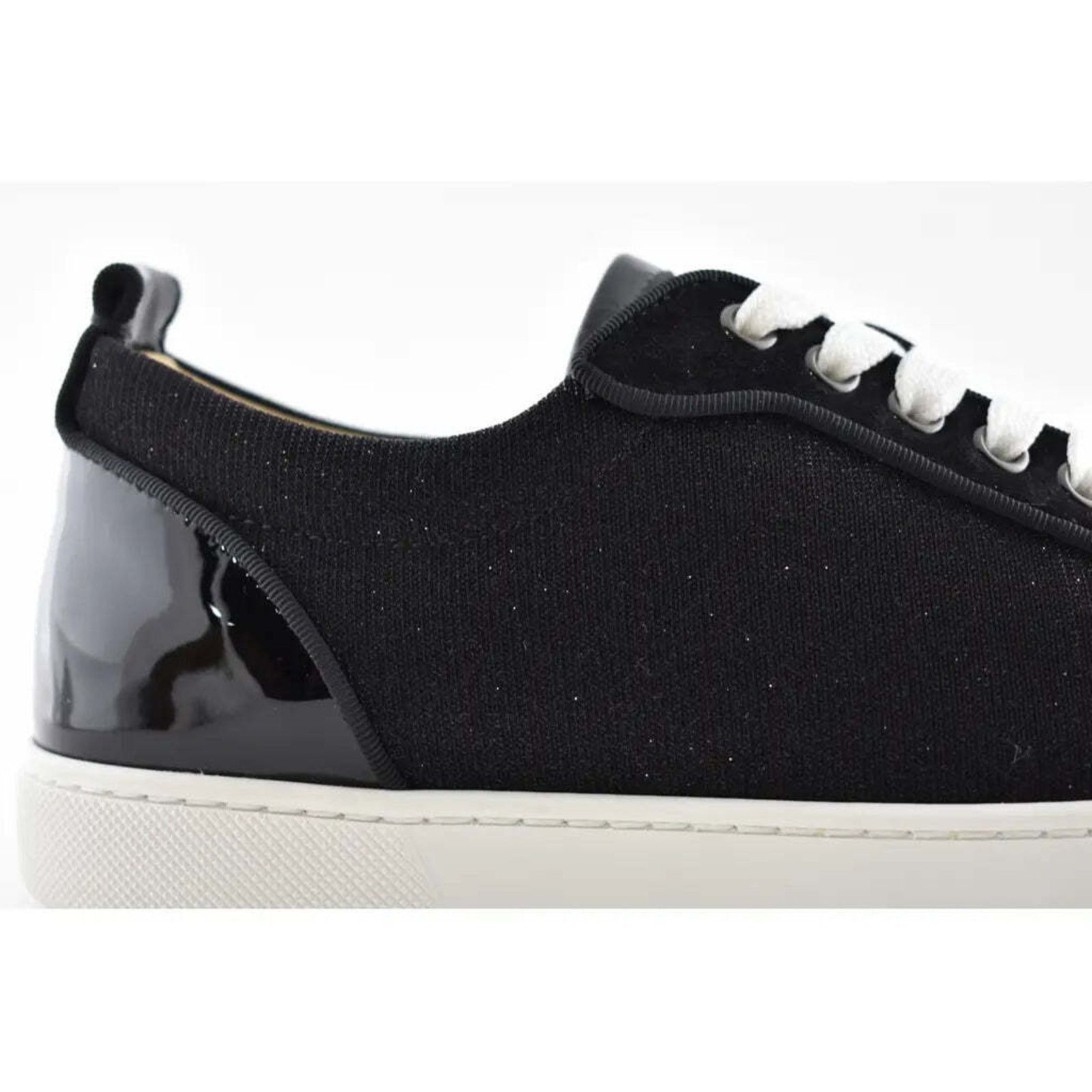 Christian Louboutin Louis Junior P Strass Donna Flat Black Low Top Sneaker 37 Size US 7 / IT 37 - 2 Thumbnail