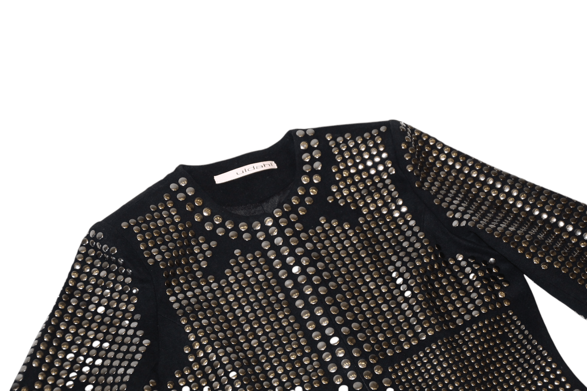 Ivan Grundahl VTG🔥ULDAHL boat neck studded stretch cotton jacket Size S / US 4 / IT 40 - 9 Thumbnail