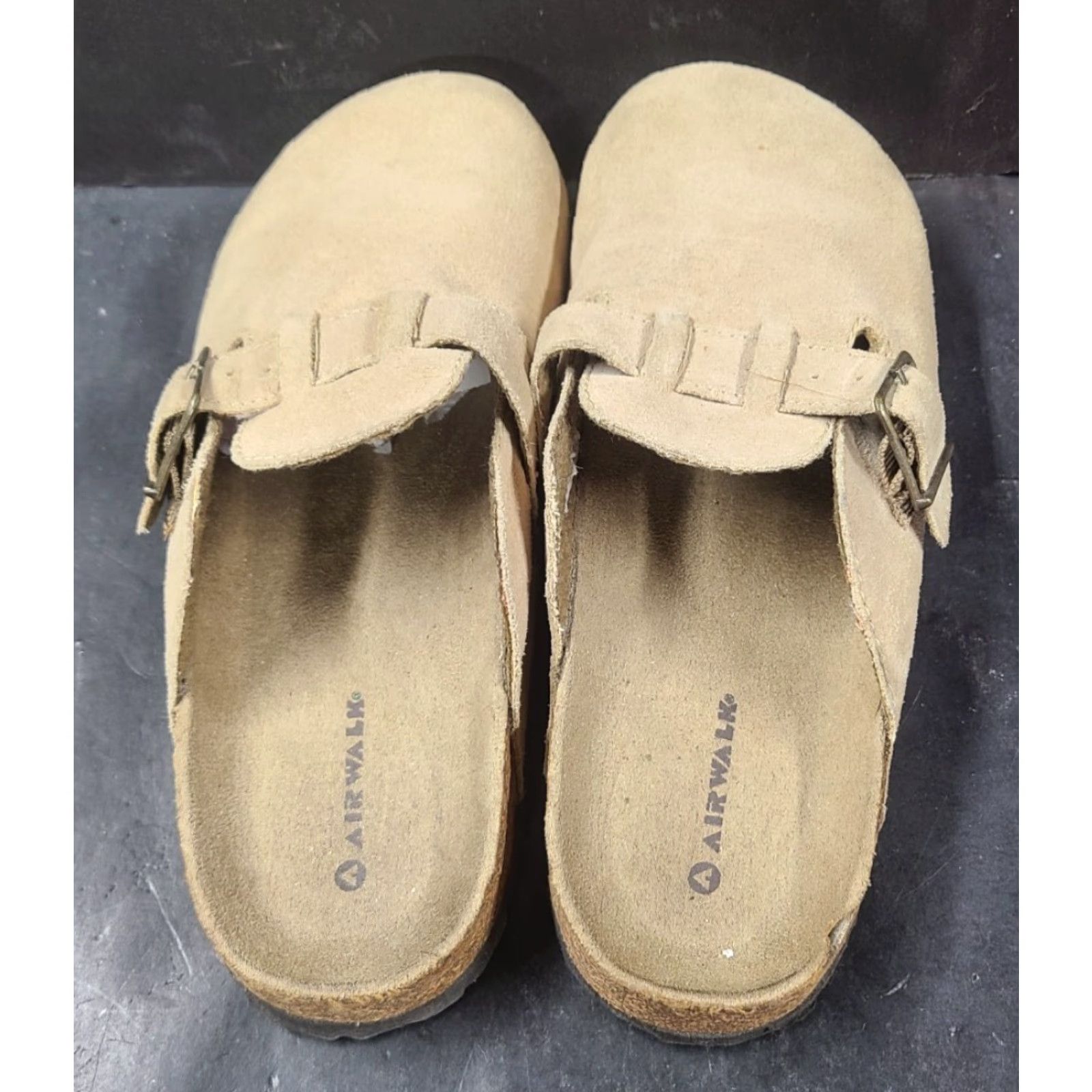 Airwalk Airwalk Sandals Womens 9 Brown Faux Suede Slip-On Buckle Flats Clogs Mules Size US 9 / IT 39 - 5 Thumbnail