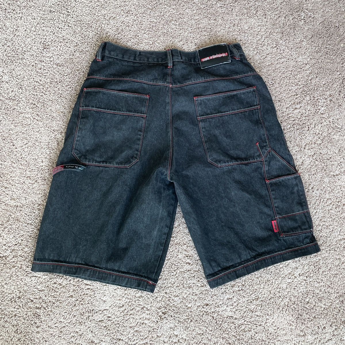 JNCO × Japanese Brand SOHK Black and Red Jorts Size US 36 / EU 52 - 1 Thumbnail