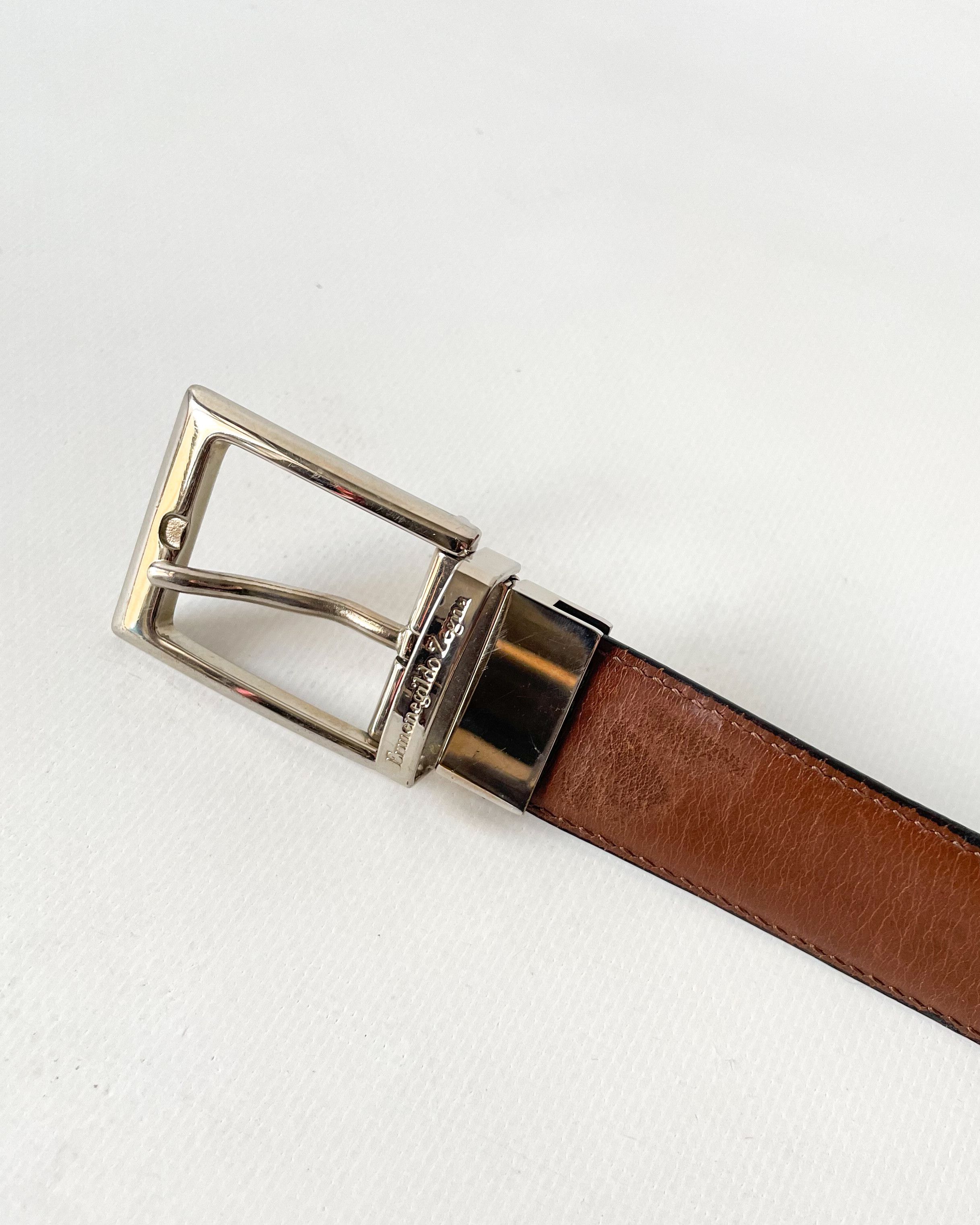 Ermenegildo Zegna Ermenegildo Zegna Reversible Leather Belt Size 40 - 7 Thumbnail